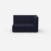 Blue two-seater sofa 160 cm wide from the front