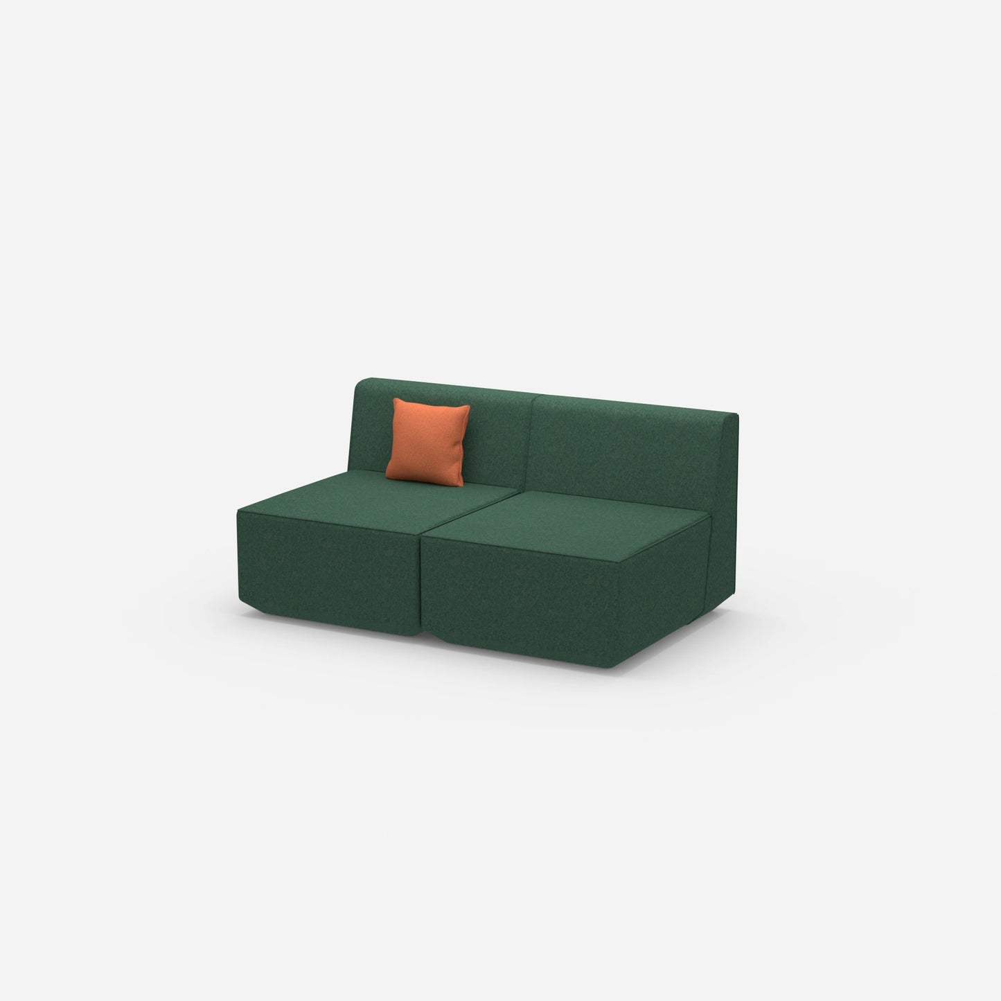 colourful 2-seater sofa from the side