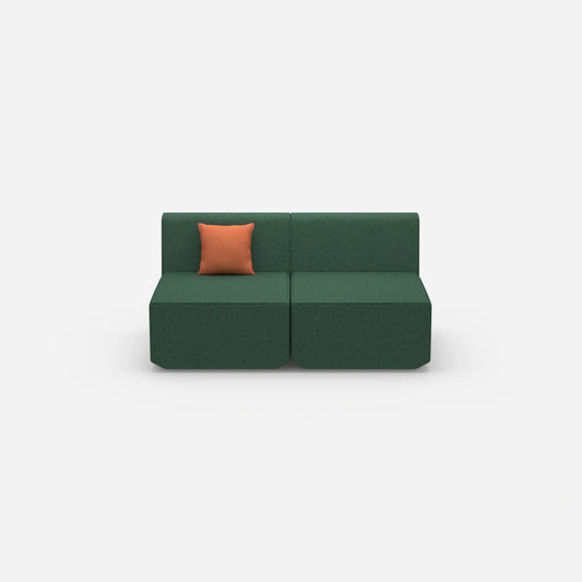 colourful 2-seater sofa from the front