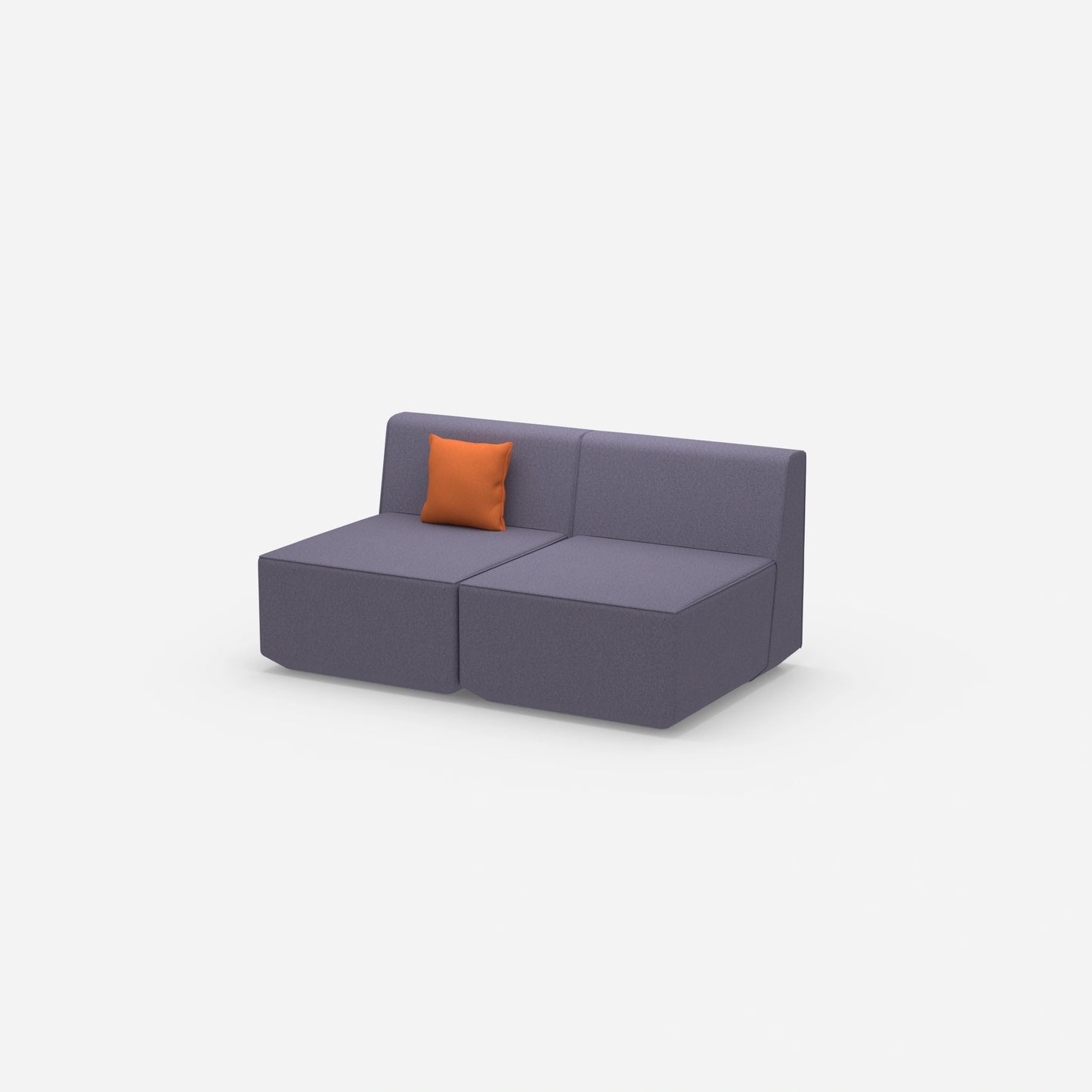 colourful 2-seater sofa from the side