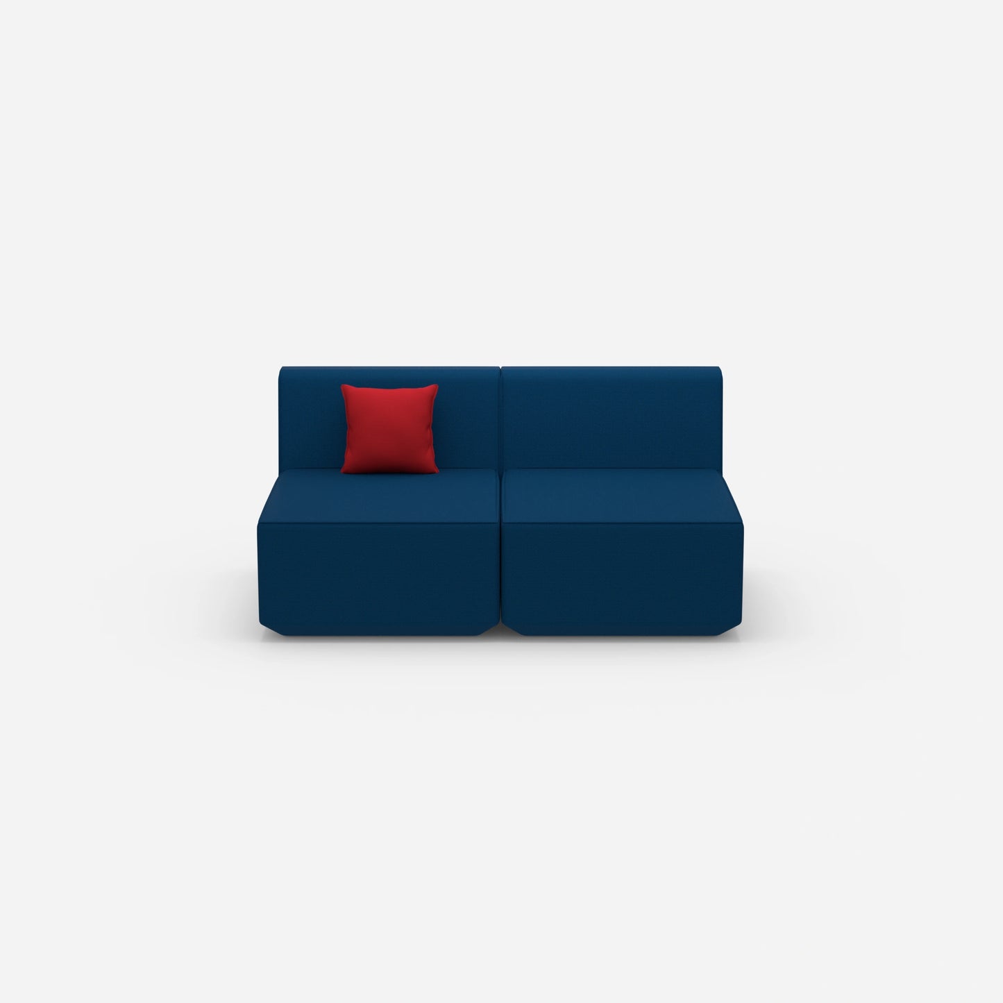 colourful 2-seater sofa from the front