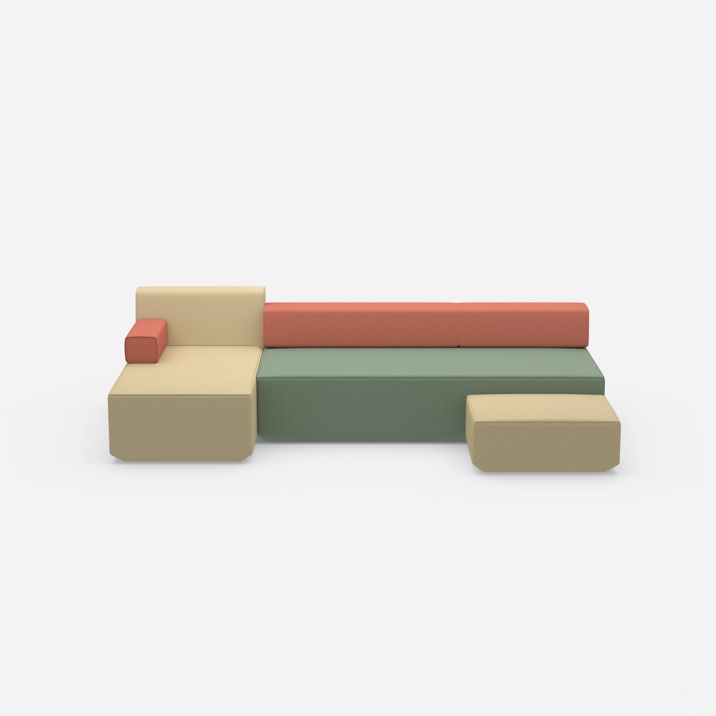 3-seater couch with sleep function from the front