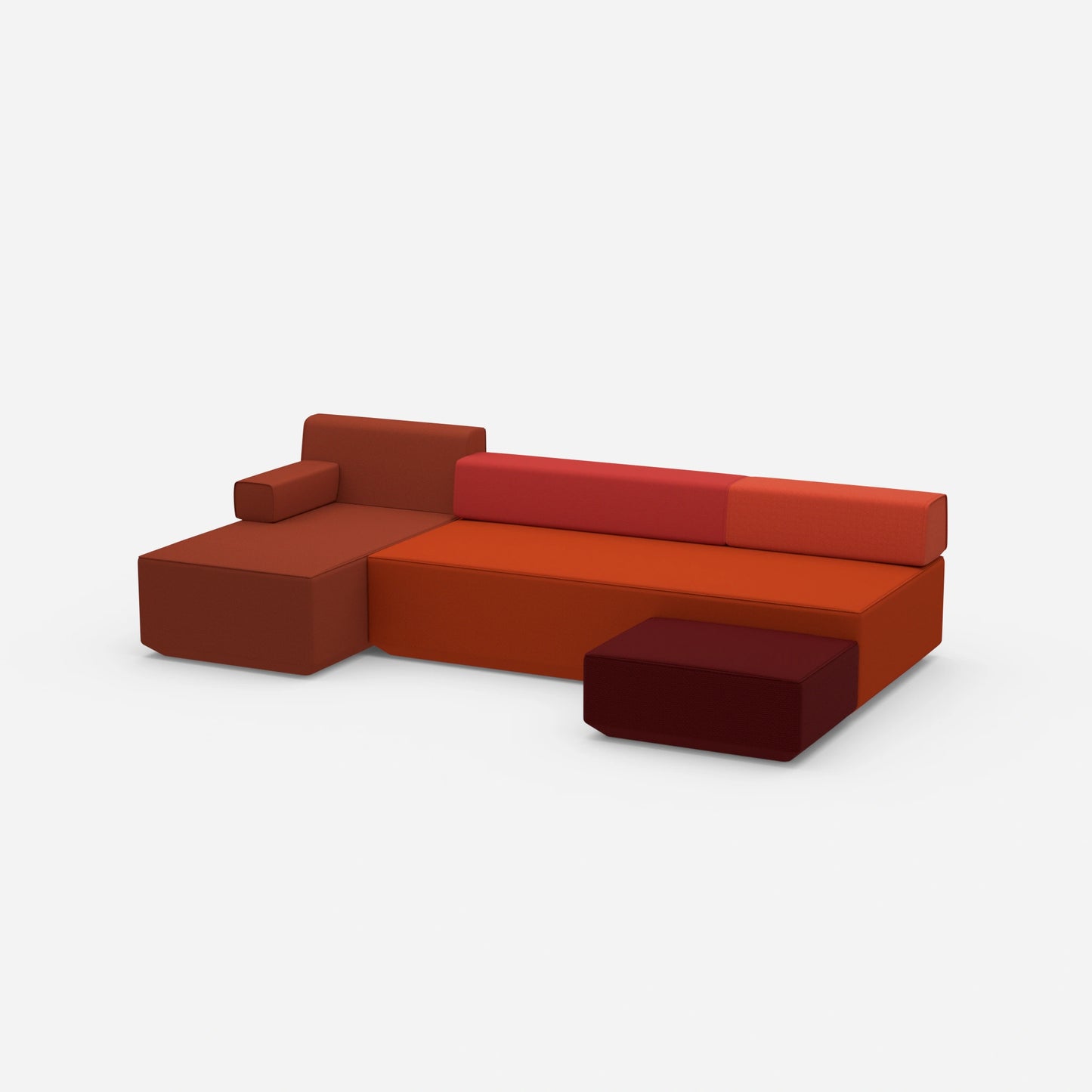 3-seater sofa bed with side opening