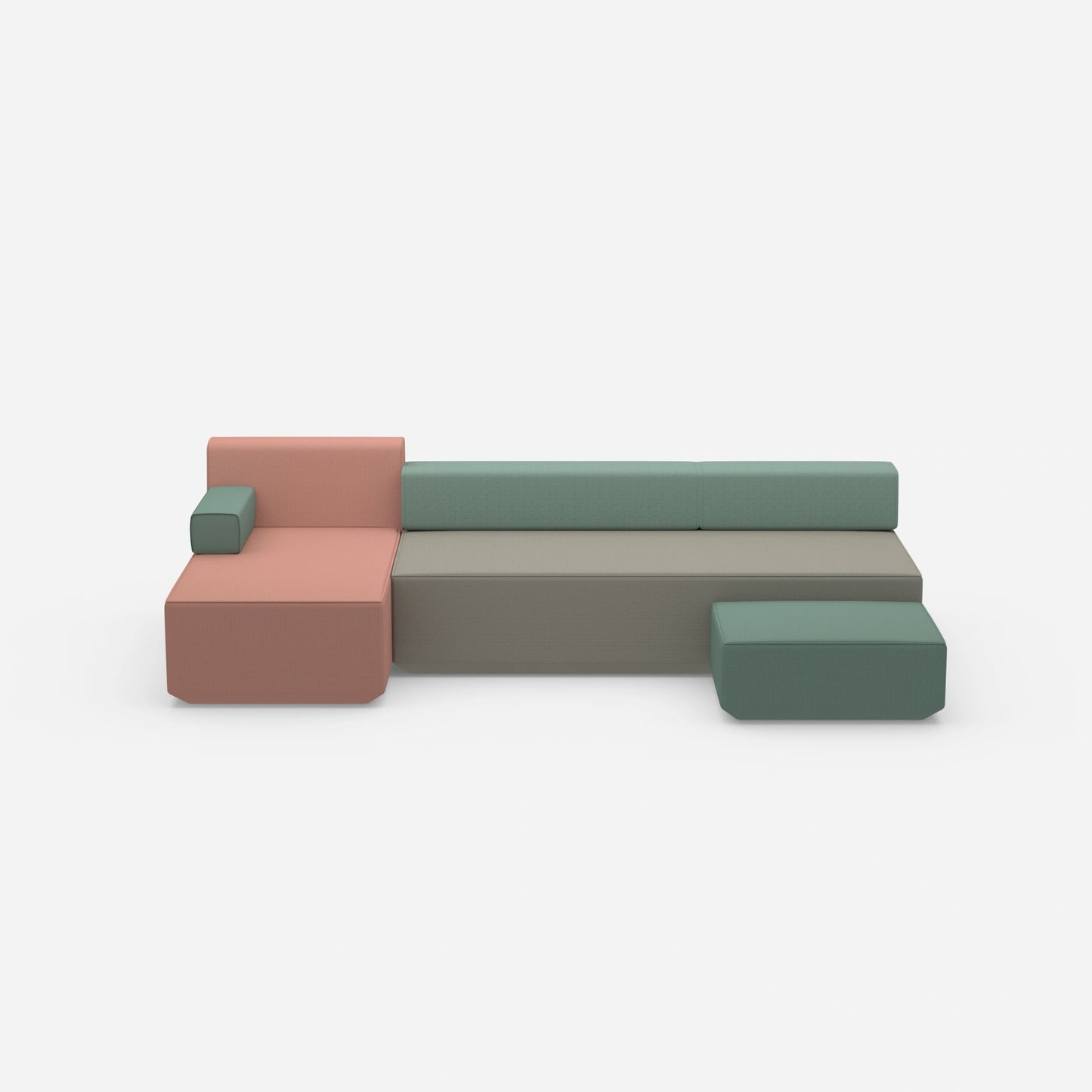 3-seater couch with sleep function from the front