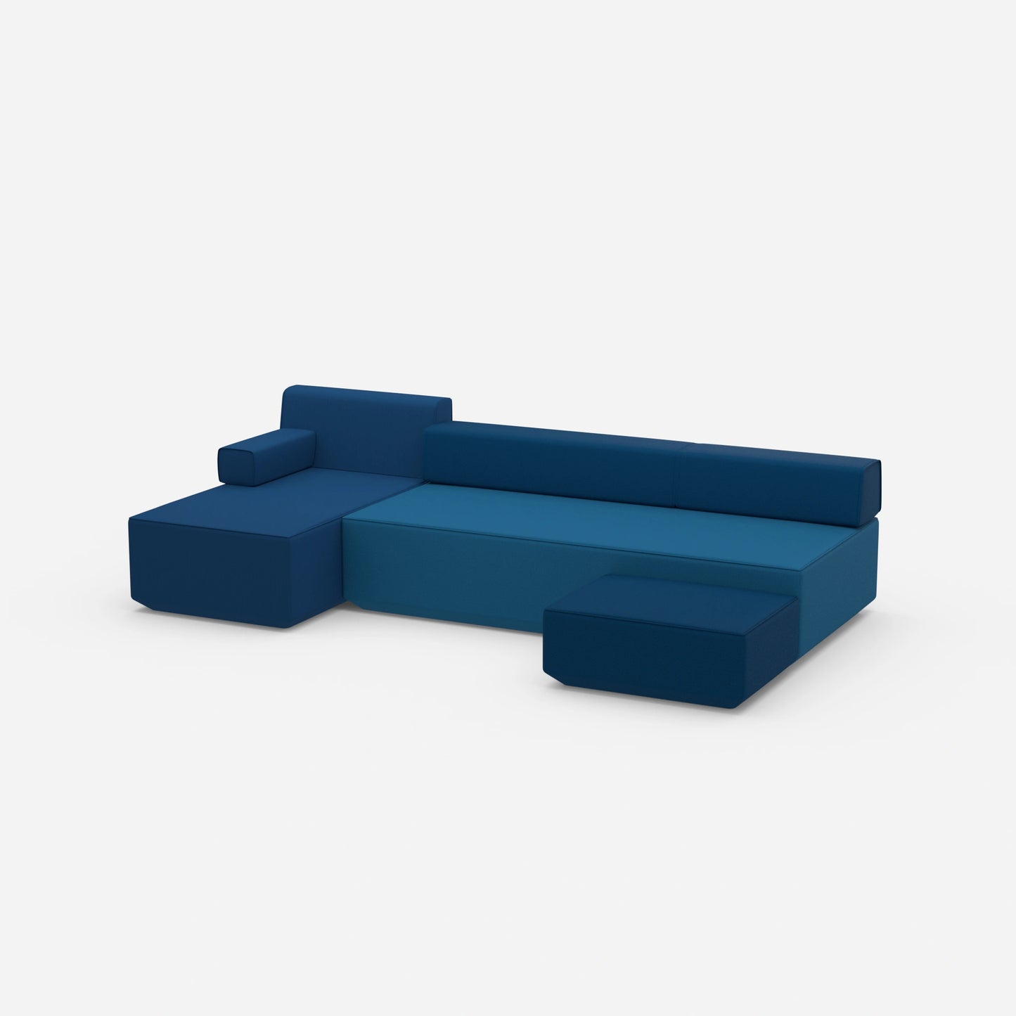 3-seater sofa bed with side opening