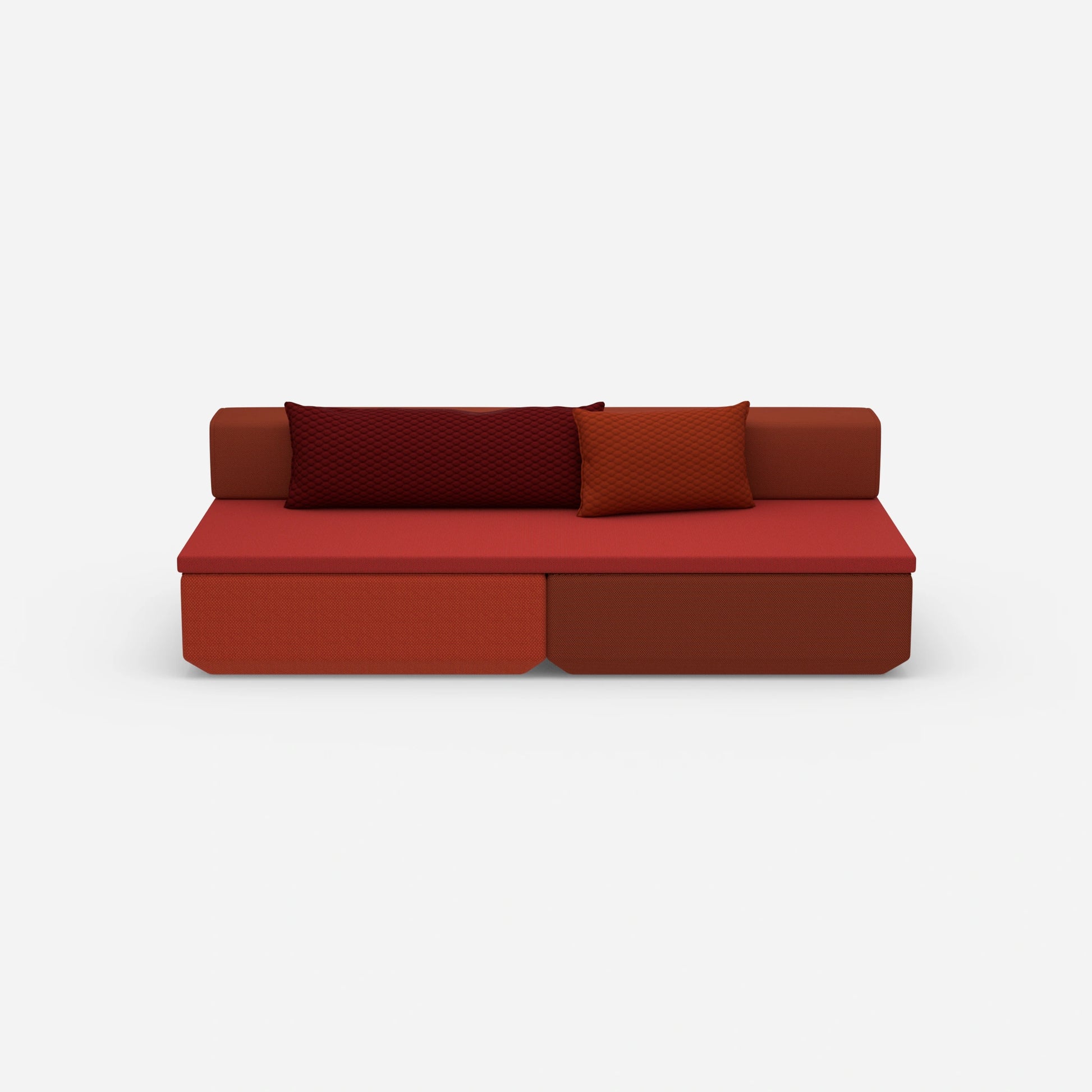 Small sofa with sleep function from the front