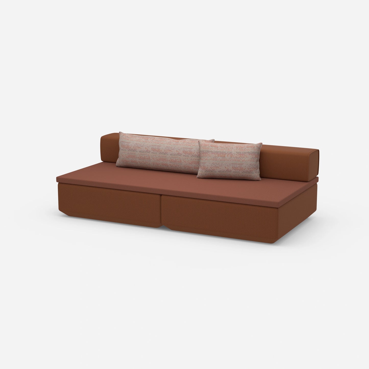 Small sofa bed with side opening