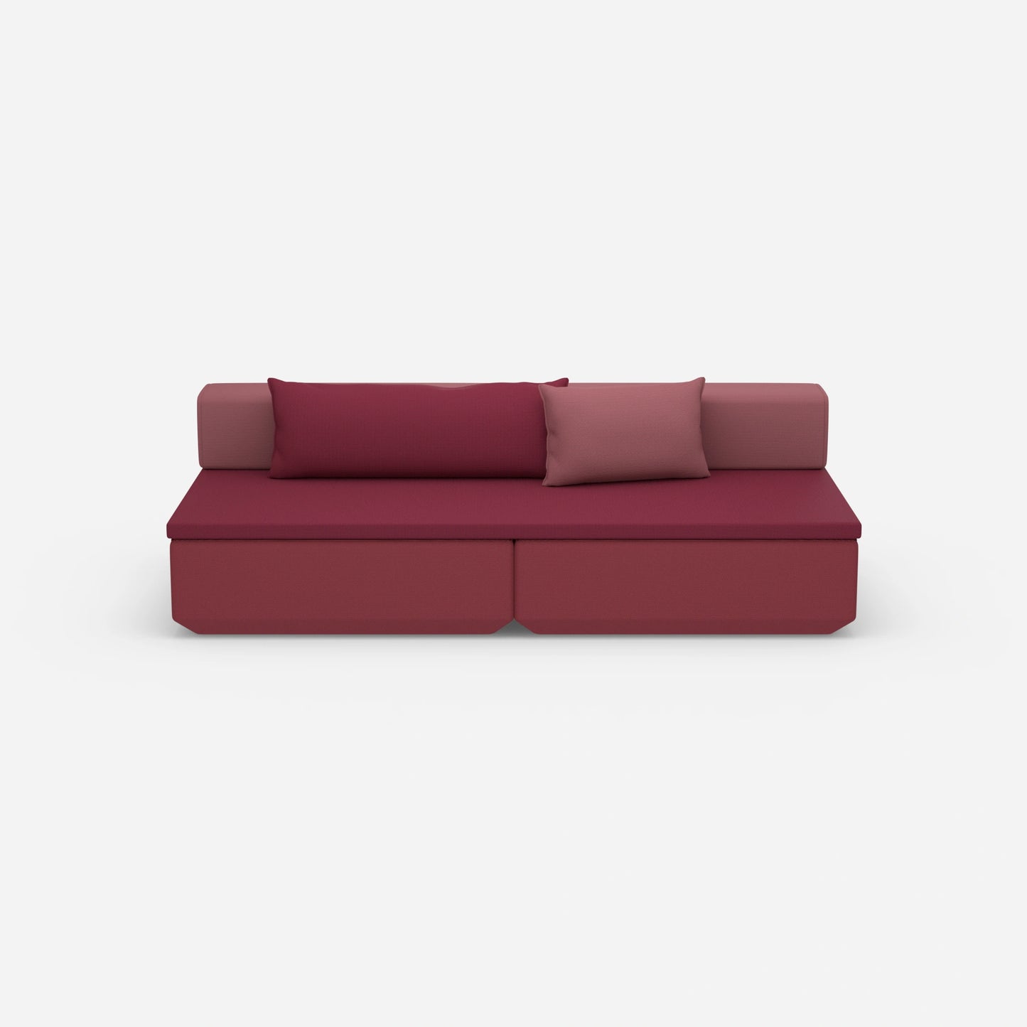 Small sofa with sleep function from the front