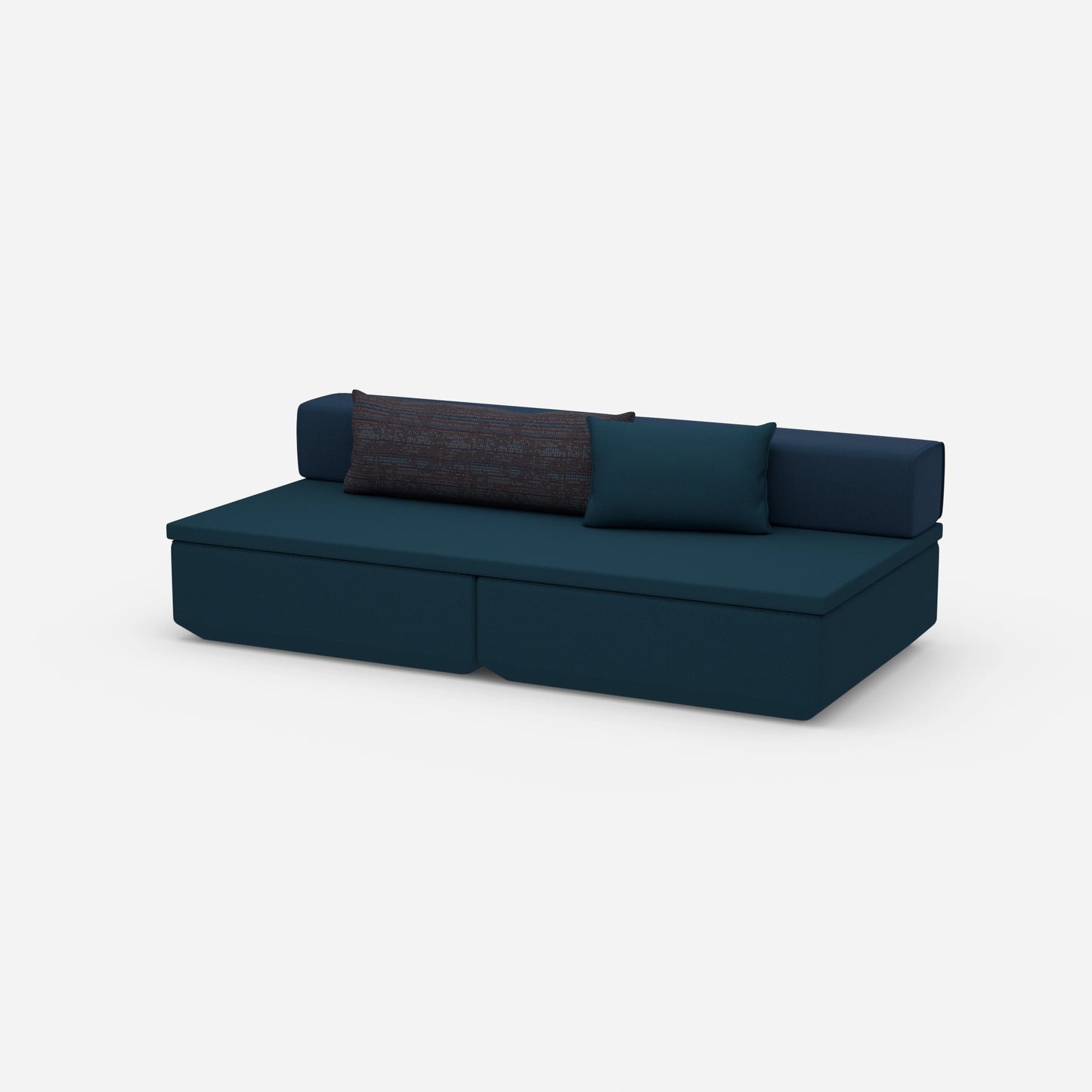 Small sofa bed with side opening