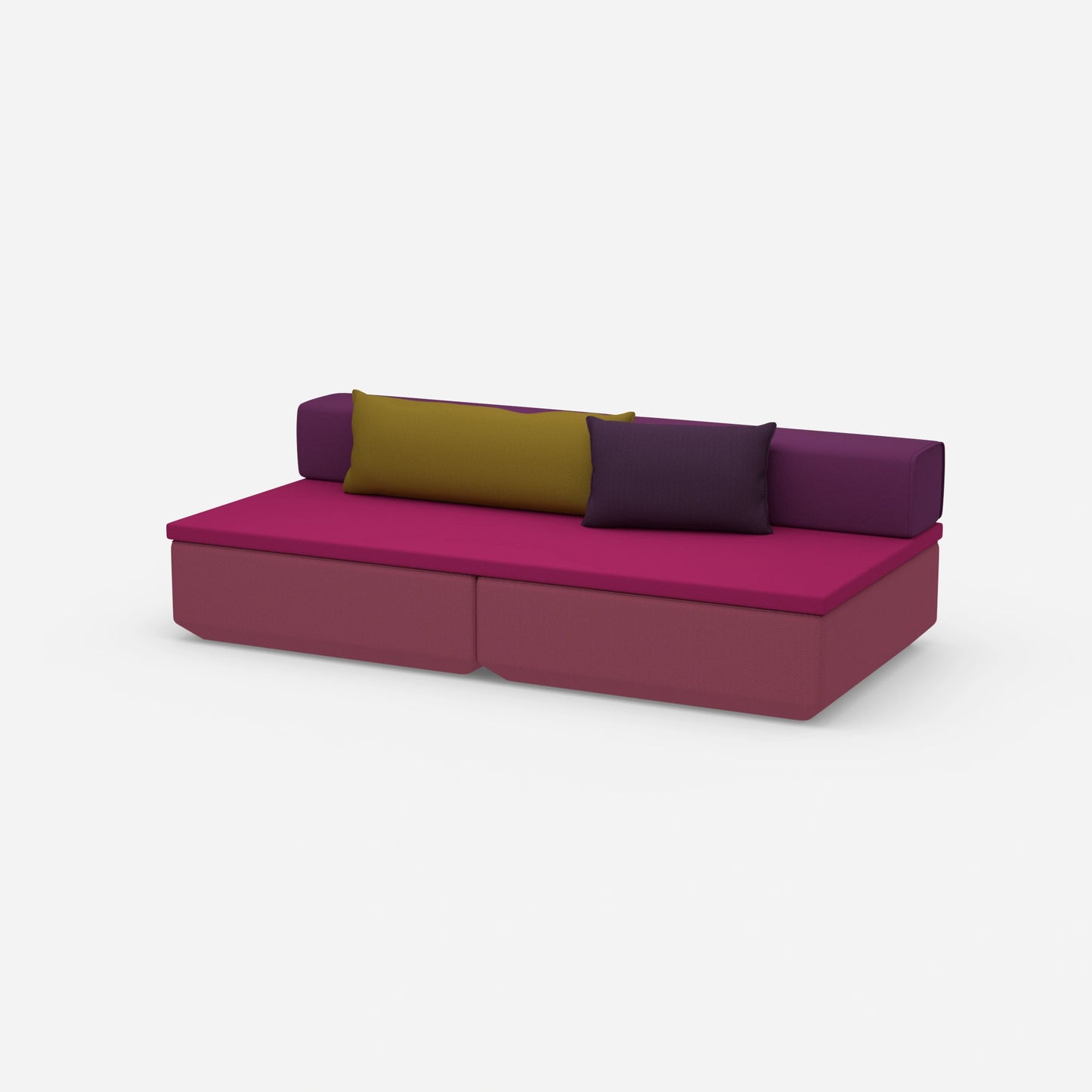 Small sofa bed with side opening