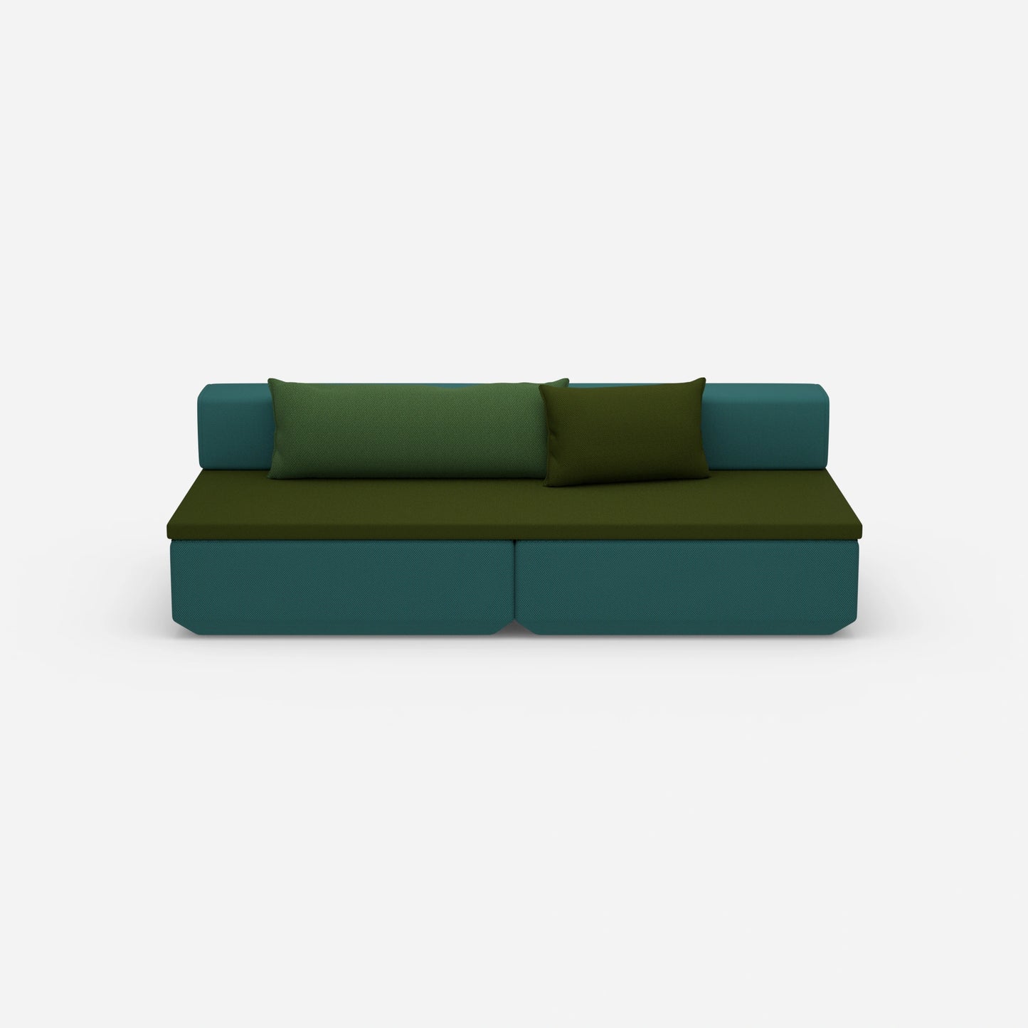 Small sofa with sleep function from the front