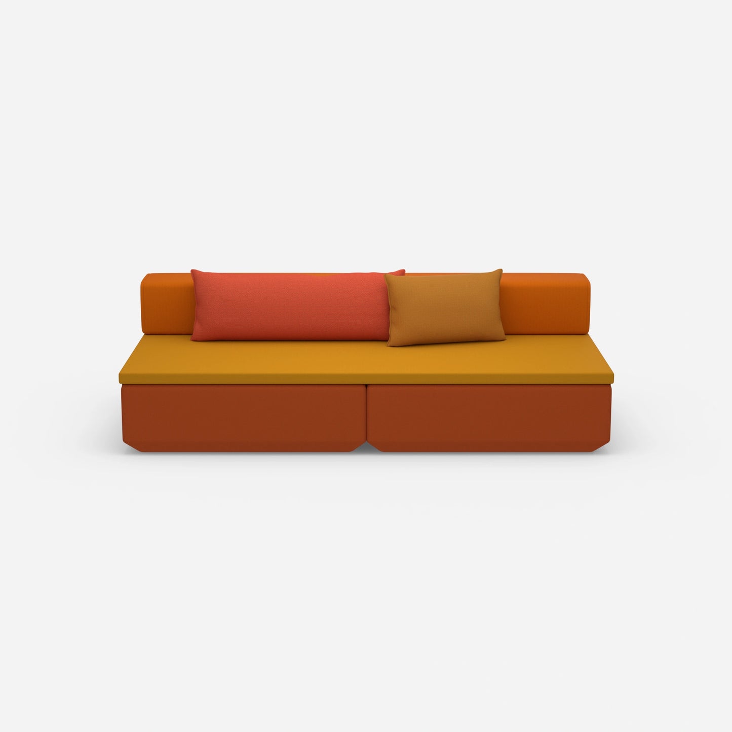 Small sofa with sleep function from the front