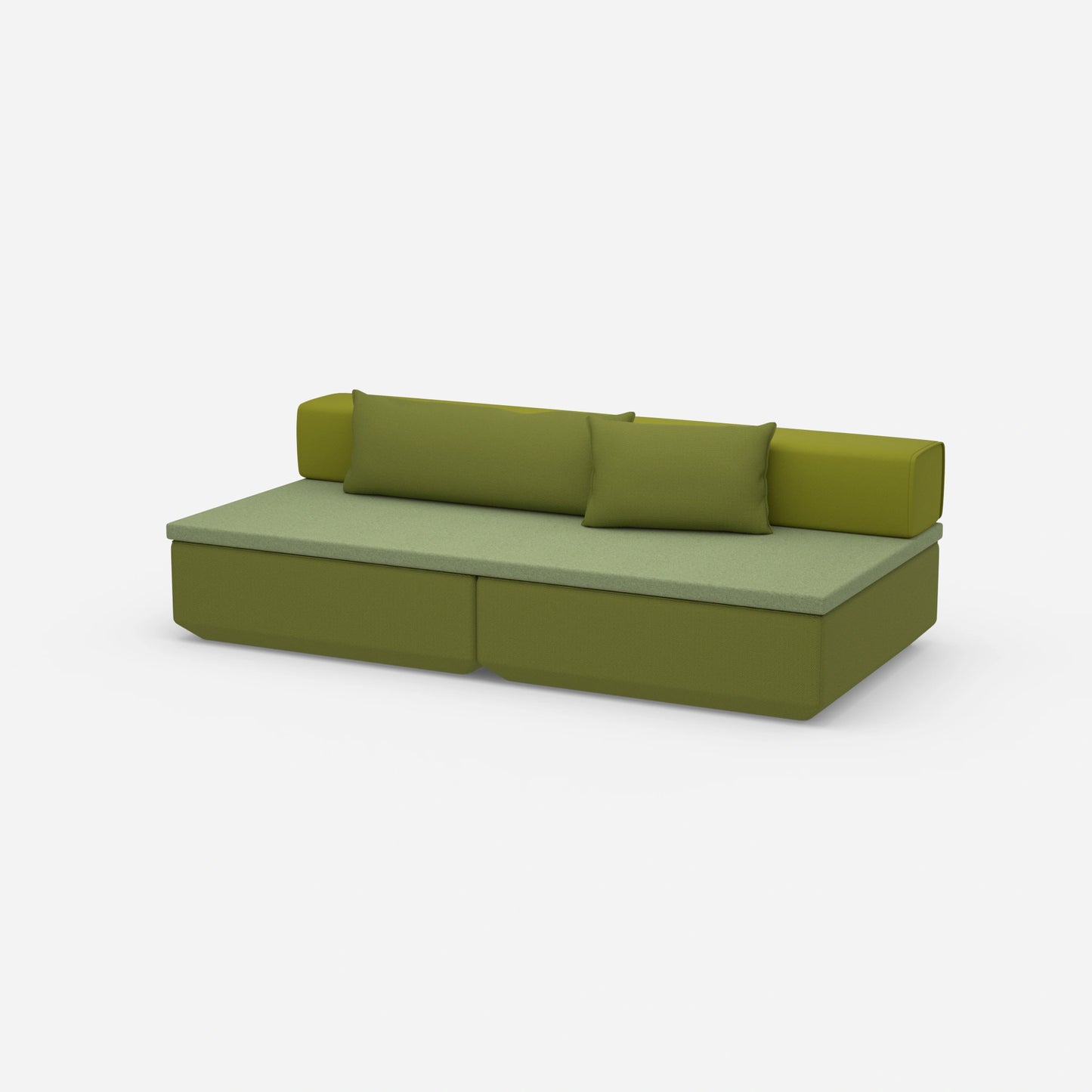 Small sofa bed with side opening