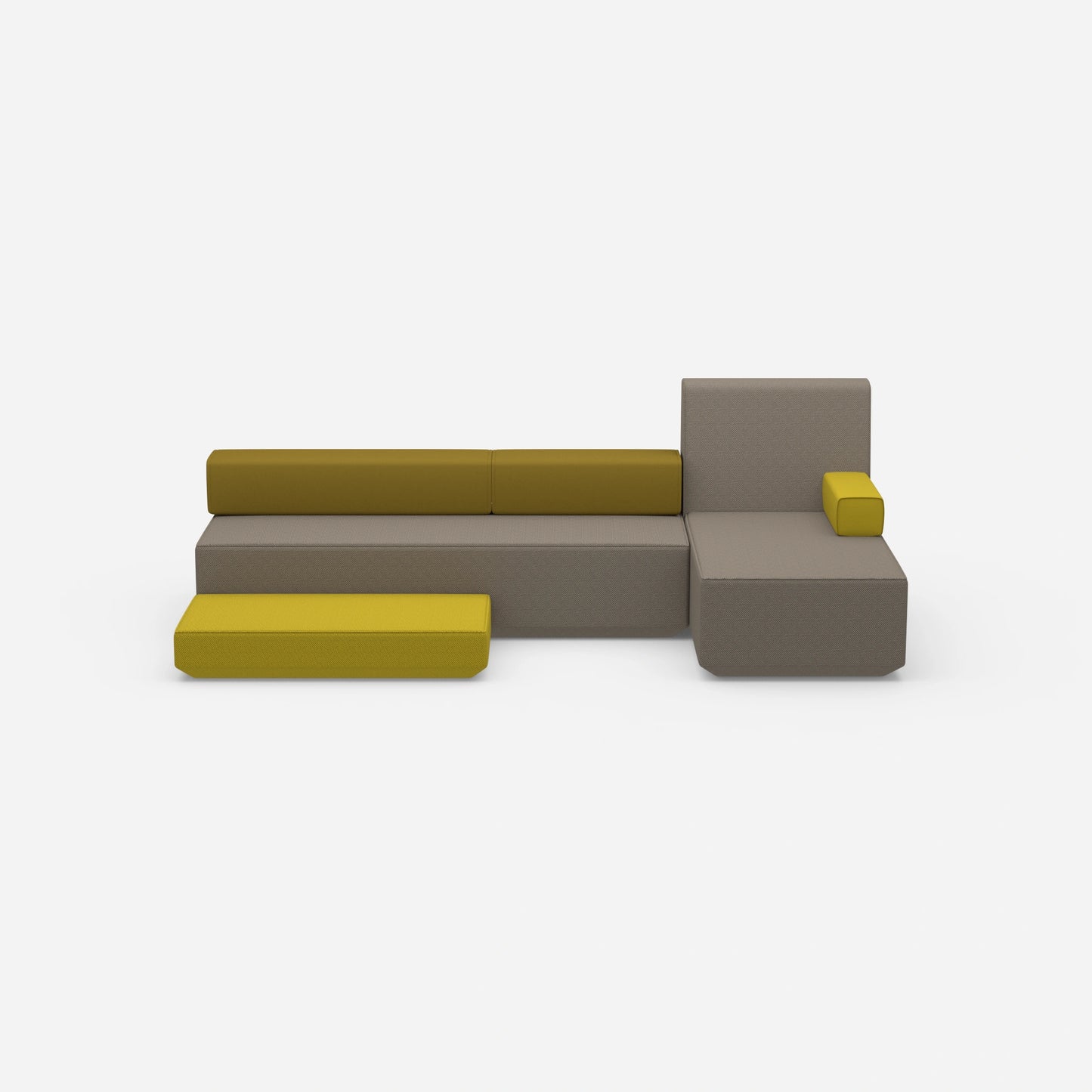 Couch with bed from the front