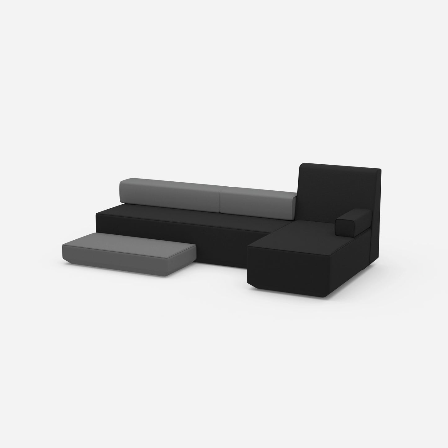 Couch with bed from the side