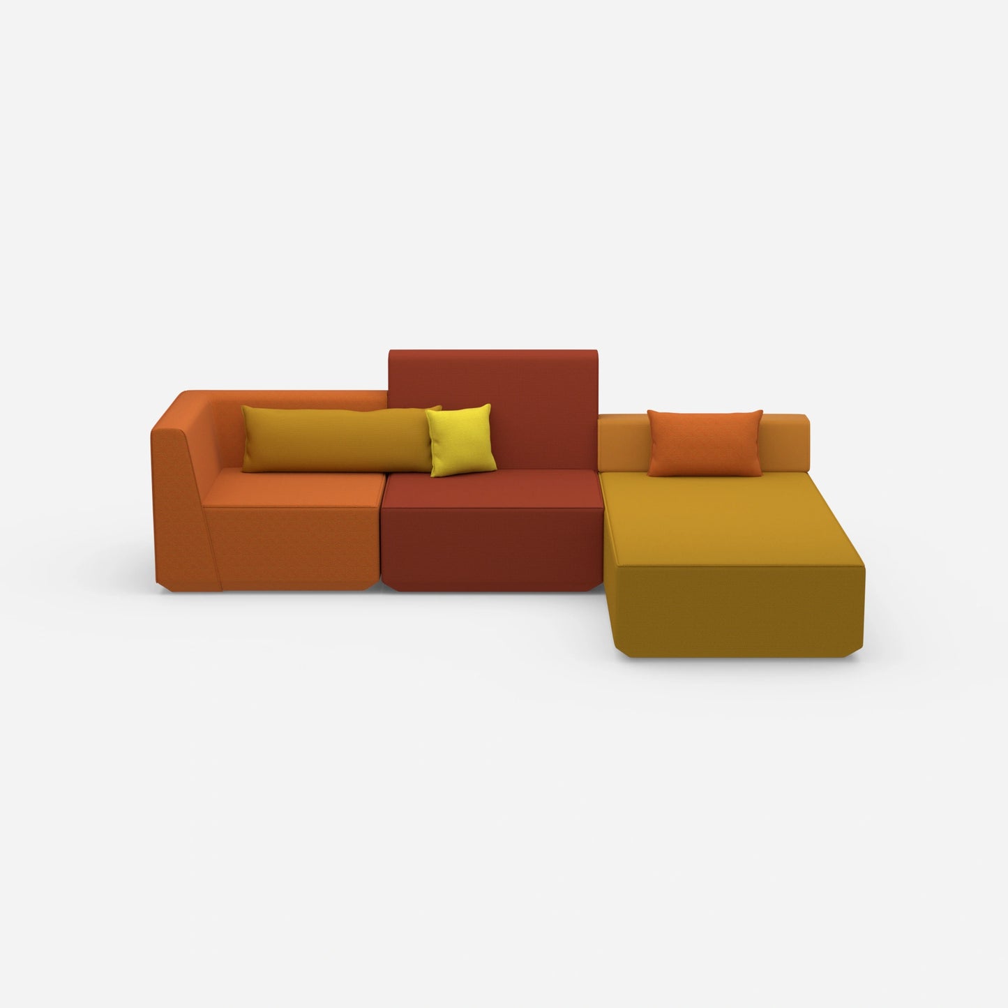 Couch with mattress from the front