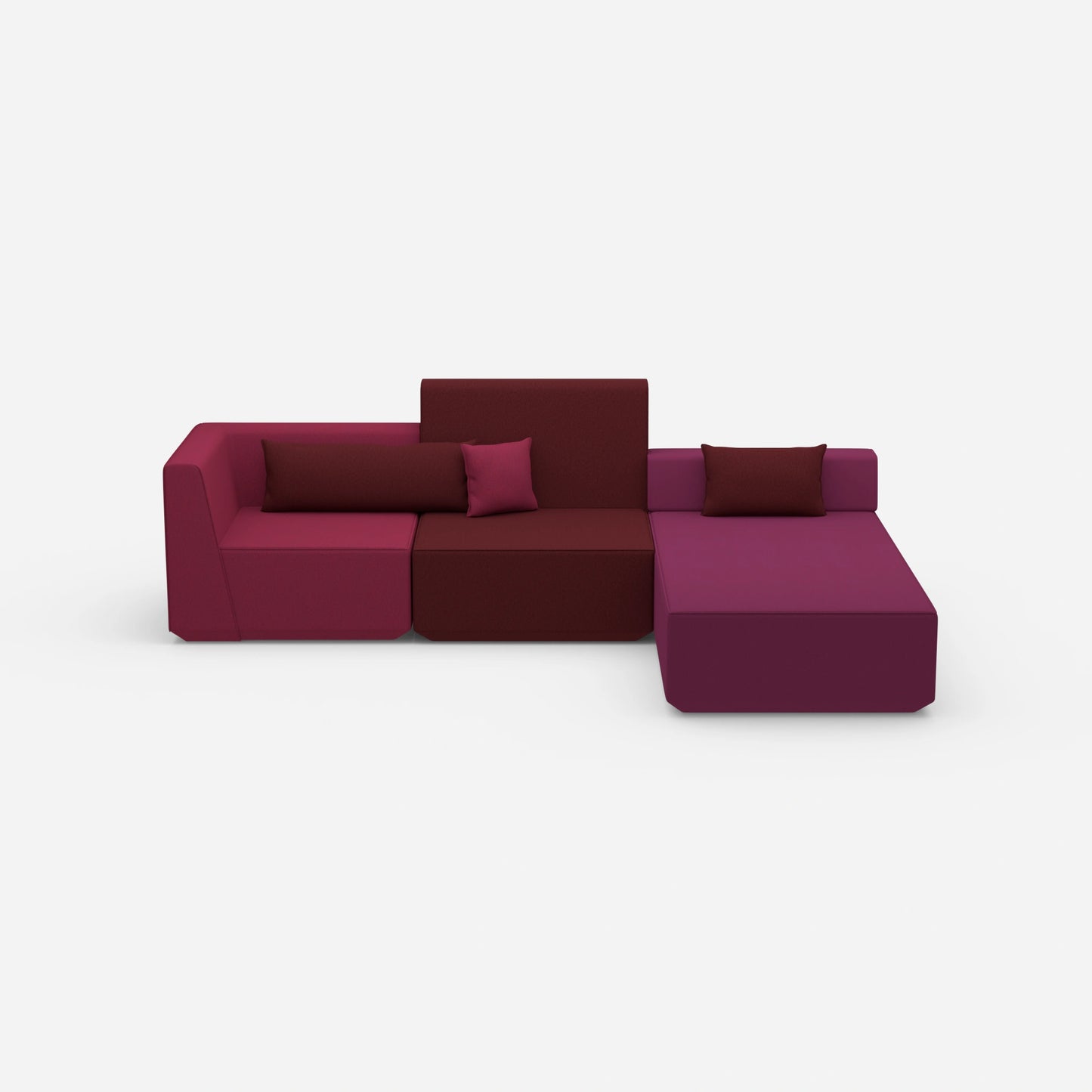 Couch with mattress from the front