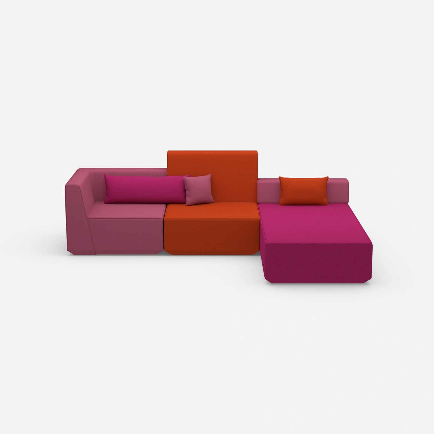 Couch with mattress from the front