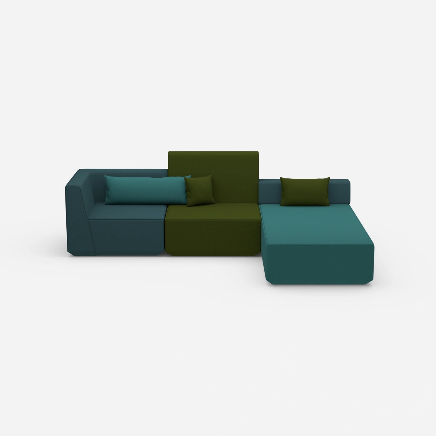 Couch with mattress from the front