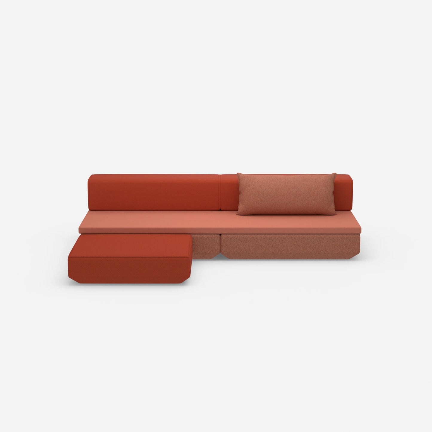 Small sofa bed, front view