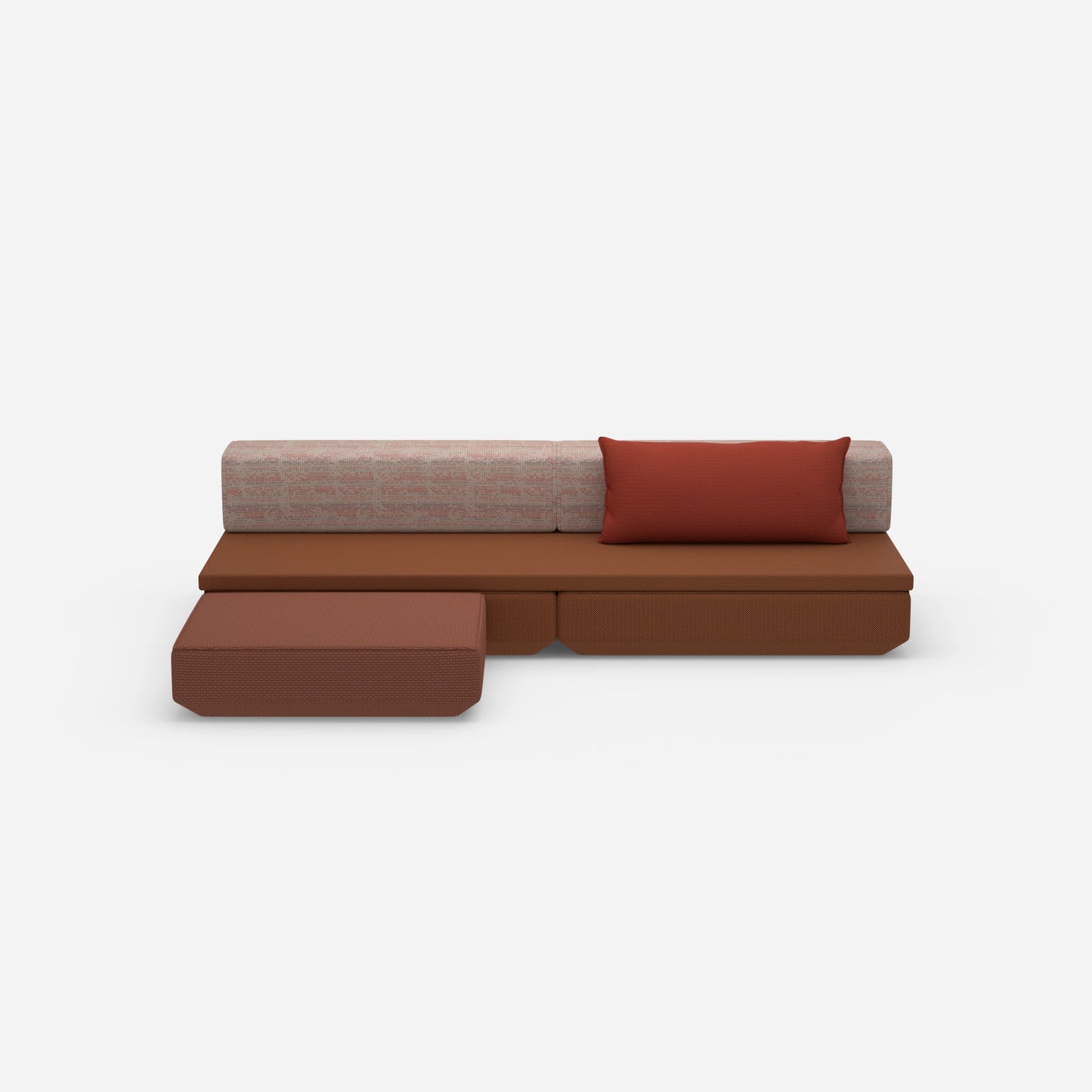Small sofa bed, front view