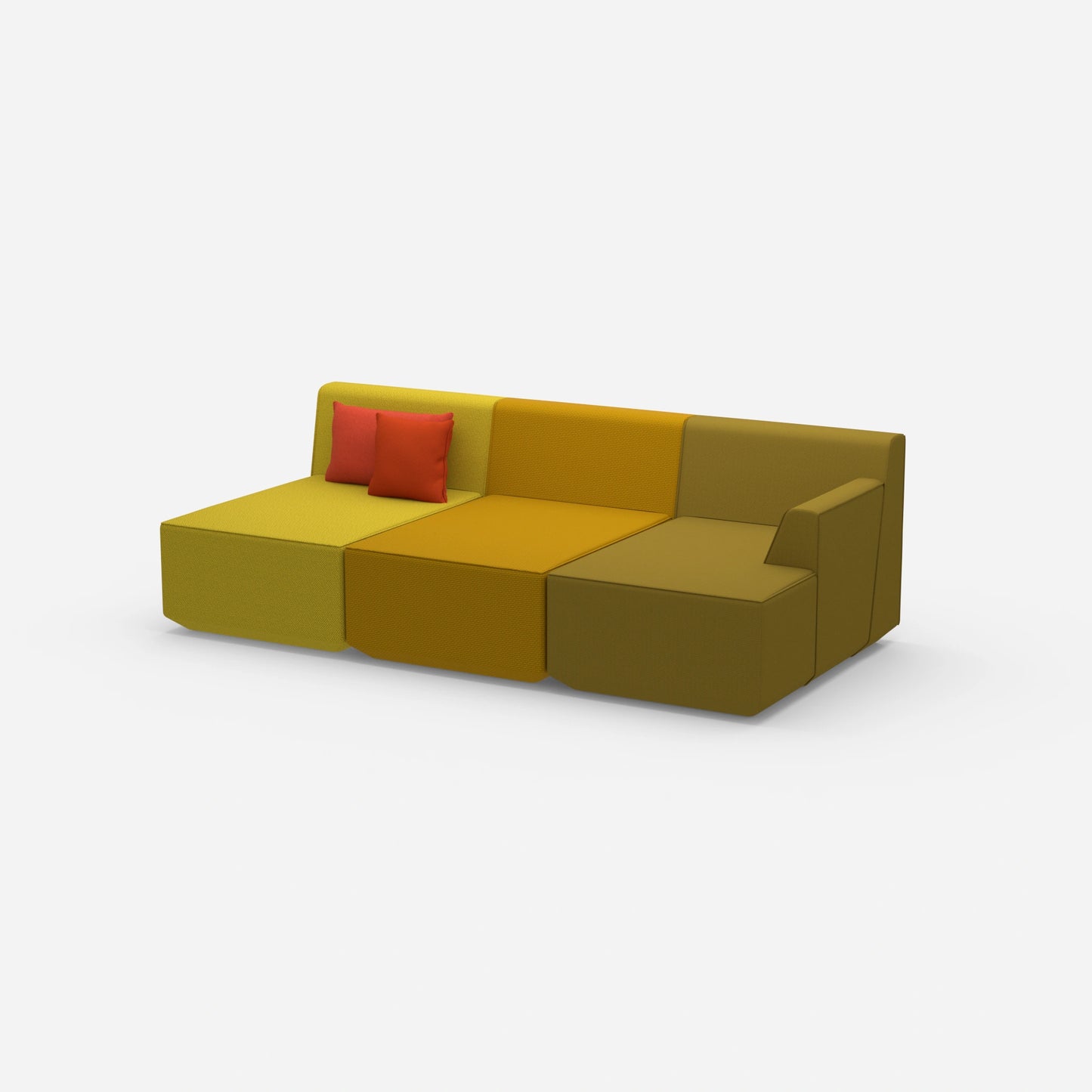 Three-seater home cinema sofa from the side