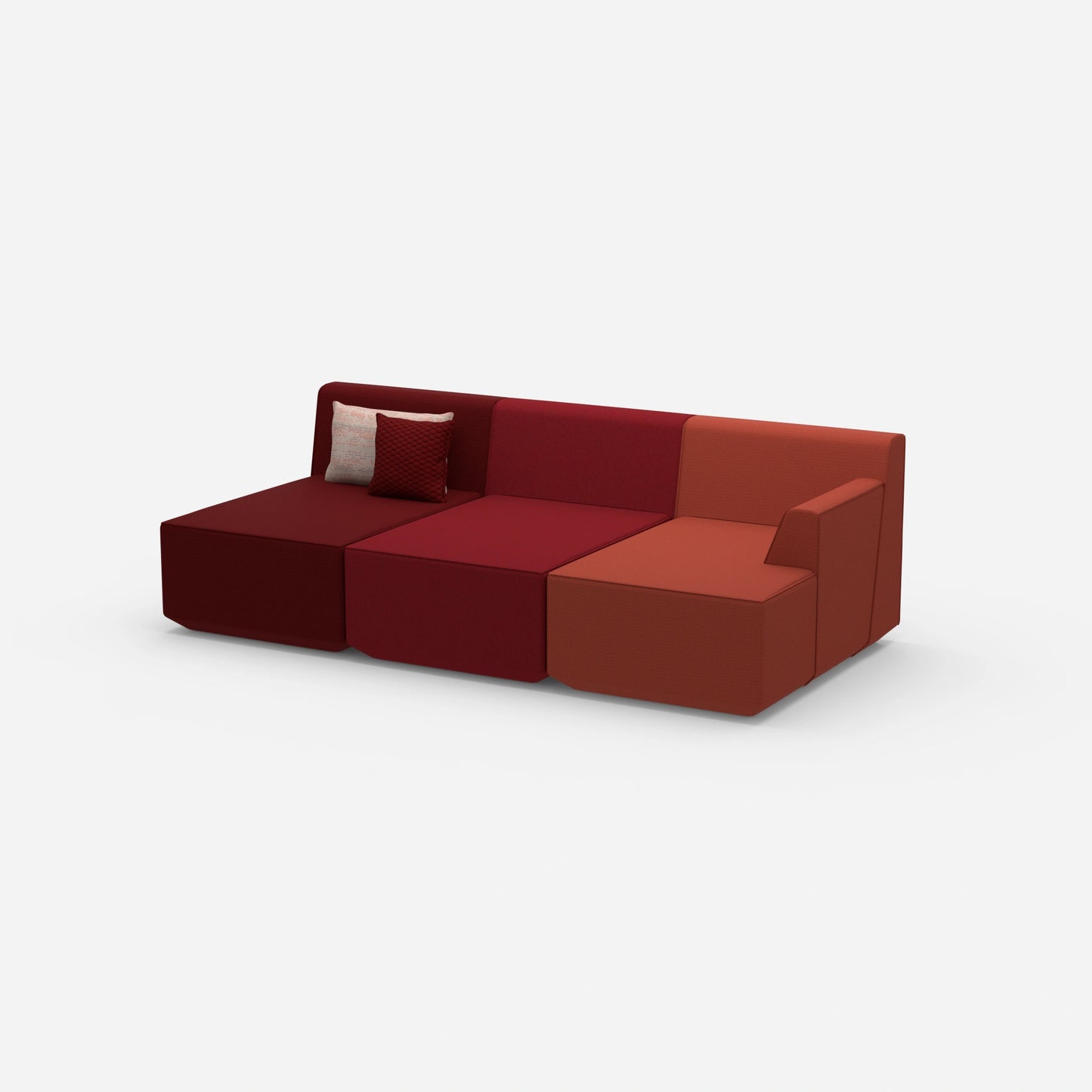 Three-seater home cinema sofa from the side
