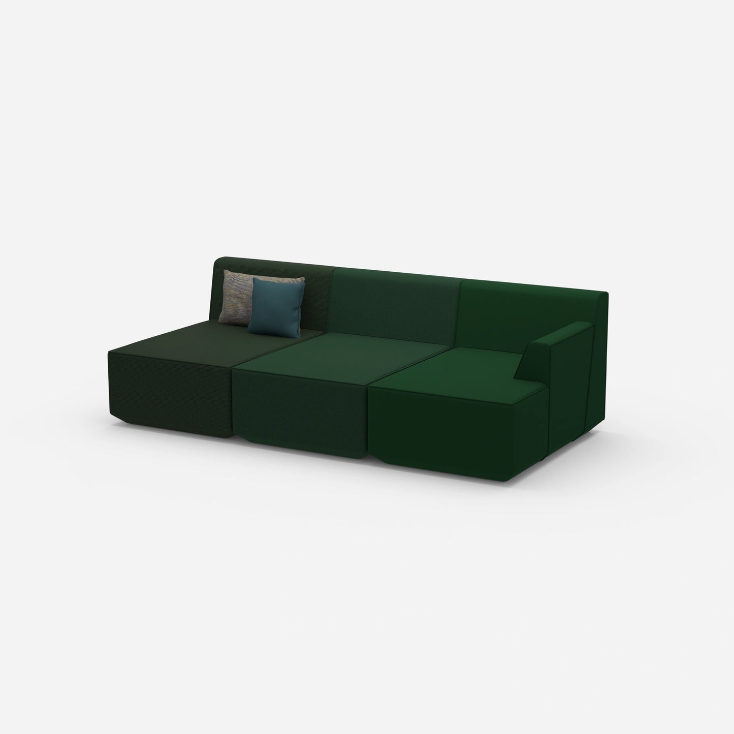 Three-seater home cinema sofa from the side