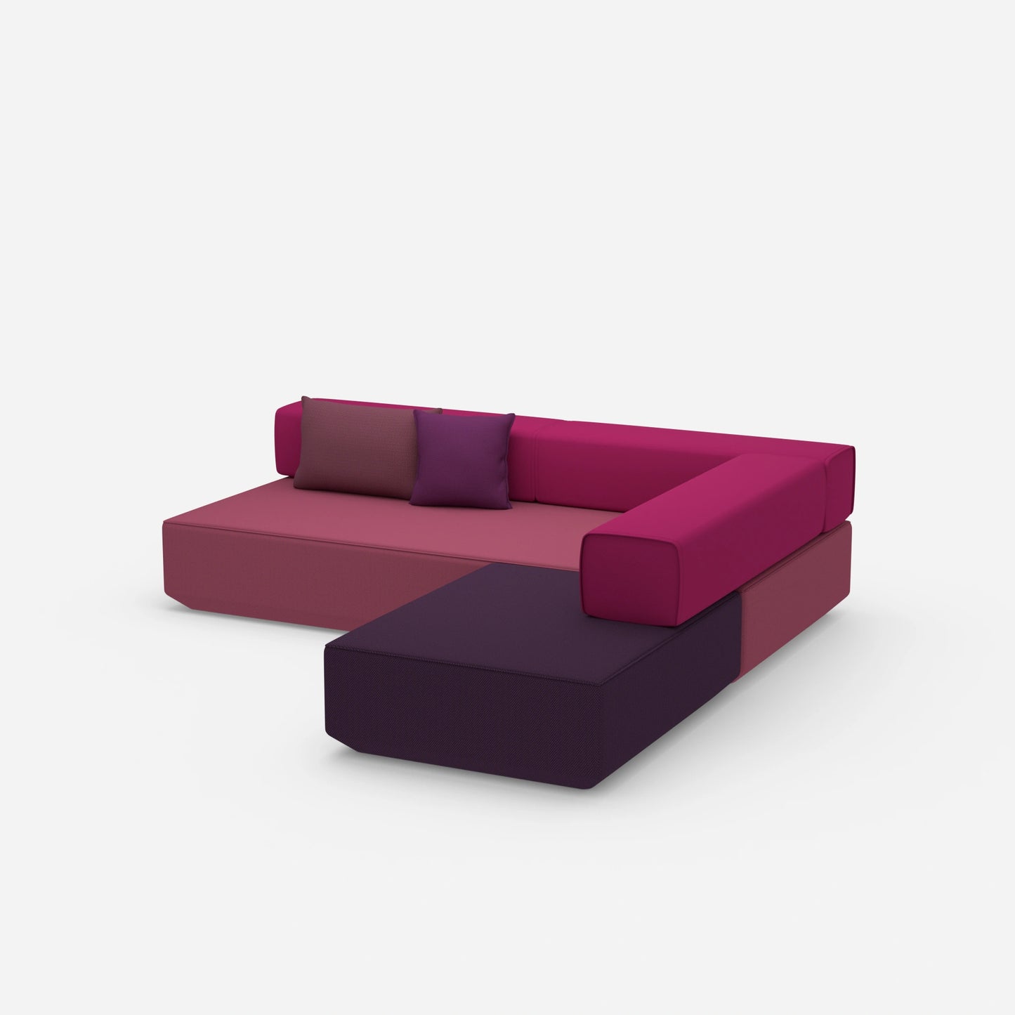 Corner sofa bed from the side