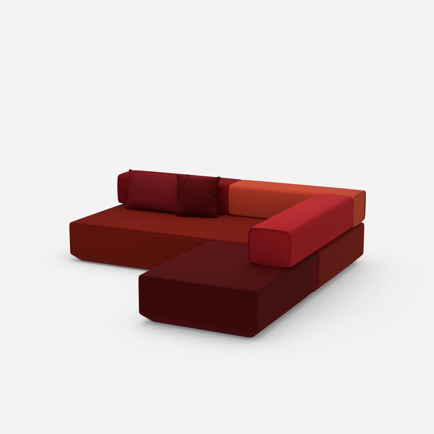 Corner sofa bed from the side