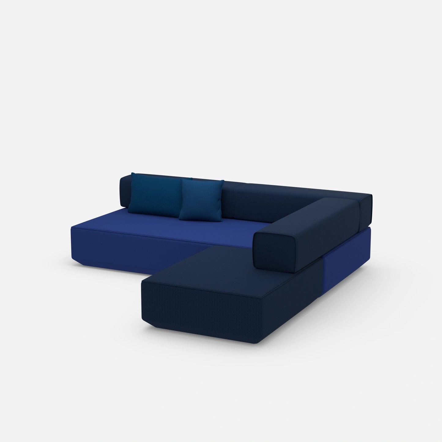 Corner sofa bed from the side