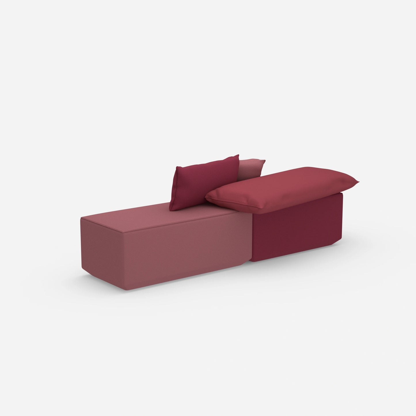 Corner bench seat from behind