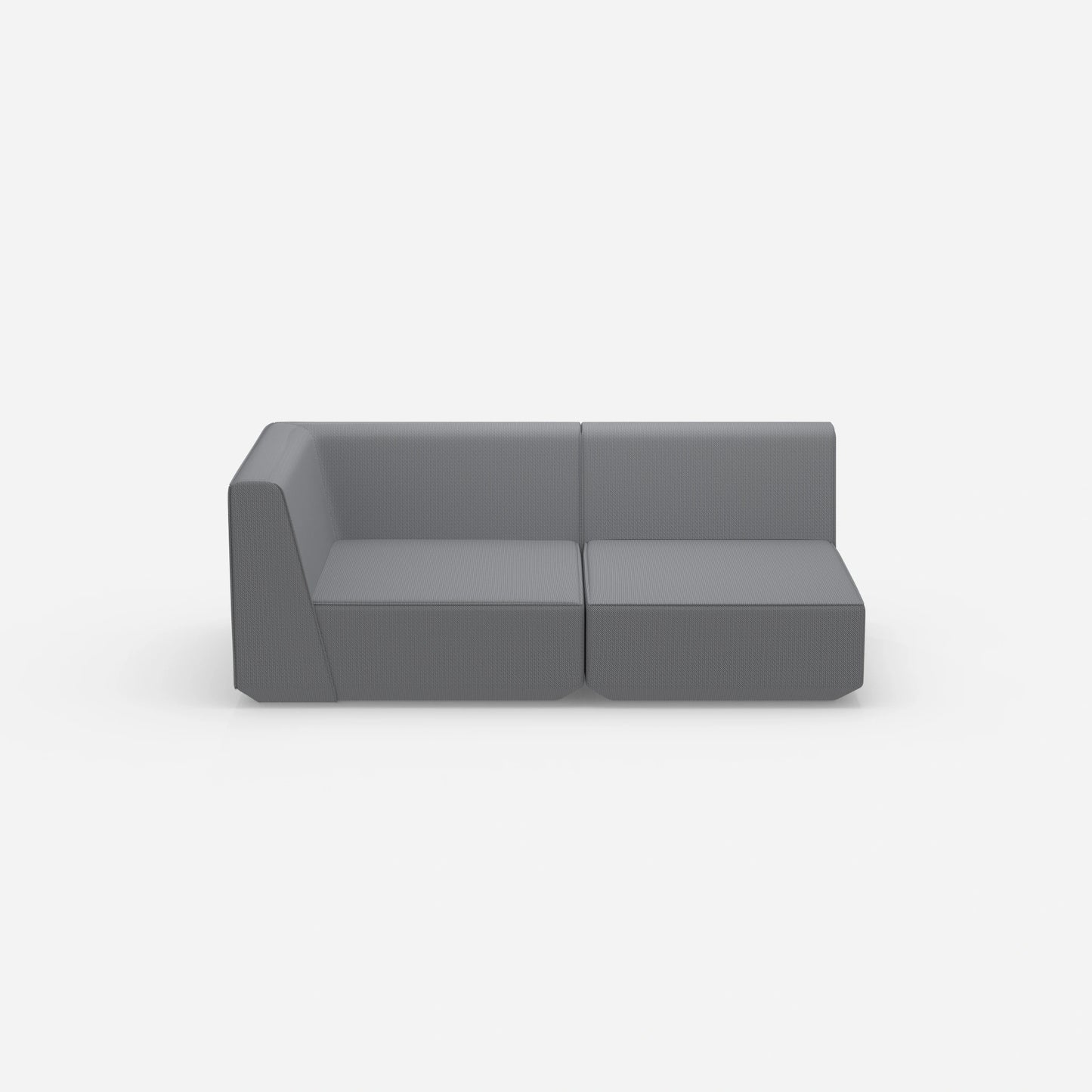 grey modular sofa 180 cm wide from the front