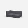 Grey modular sofa 180 cm wide from the side
