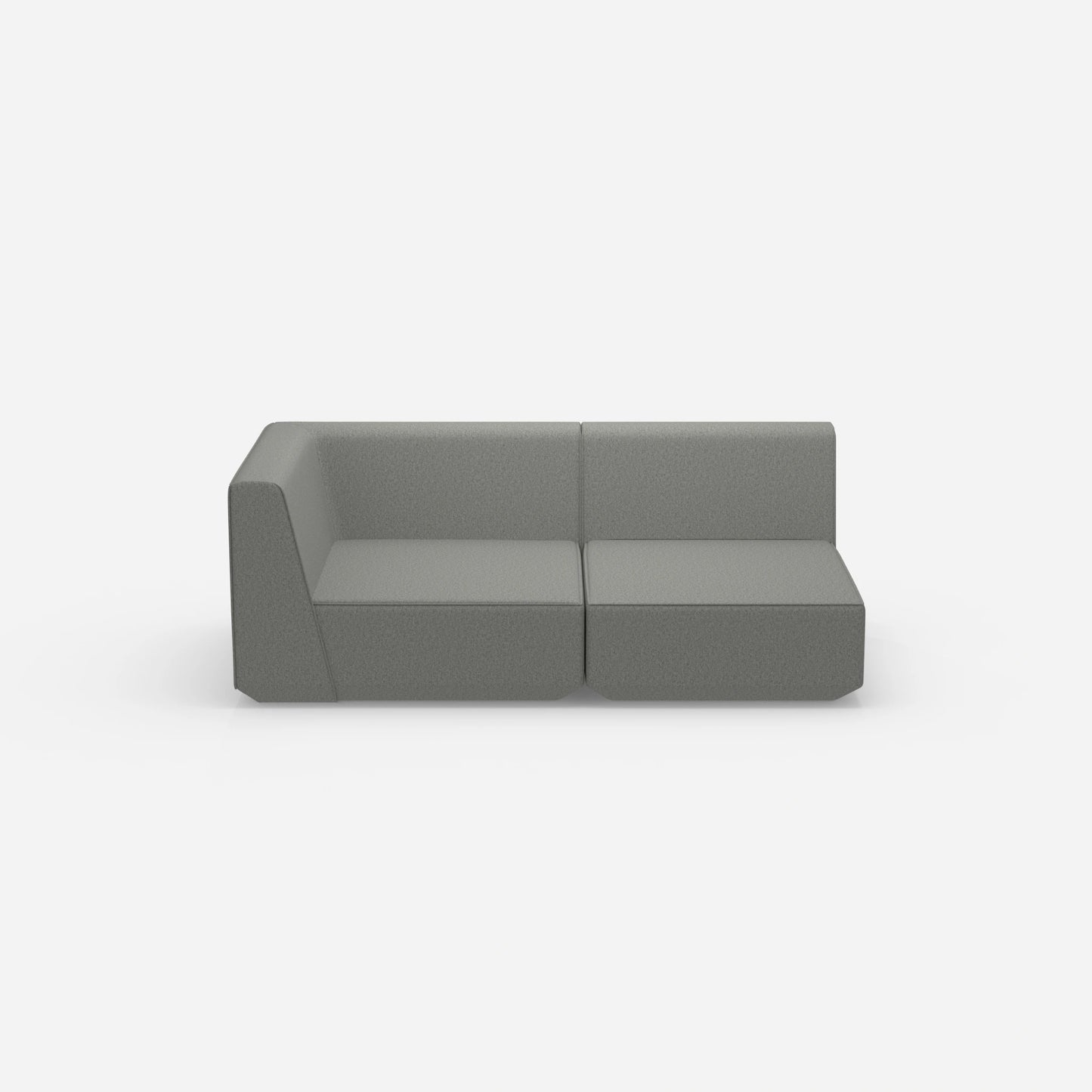 grey modular sofa 180 cm wide from the front