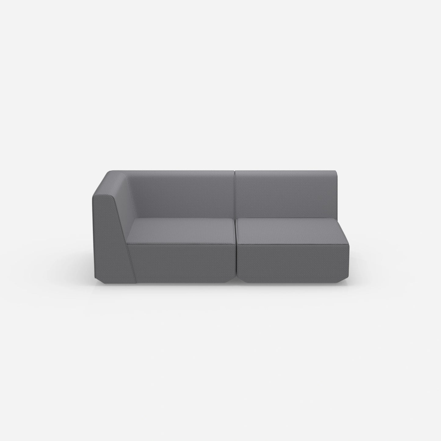 grey modular sofa 180 cm wide from the front