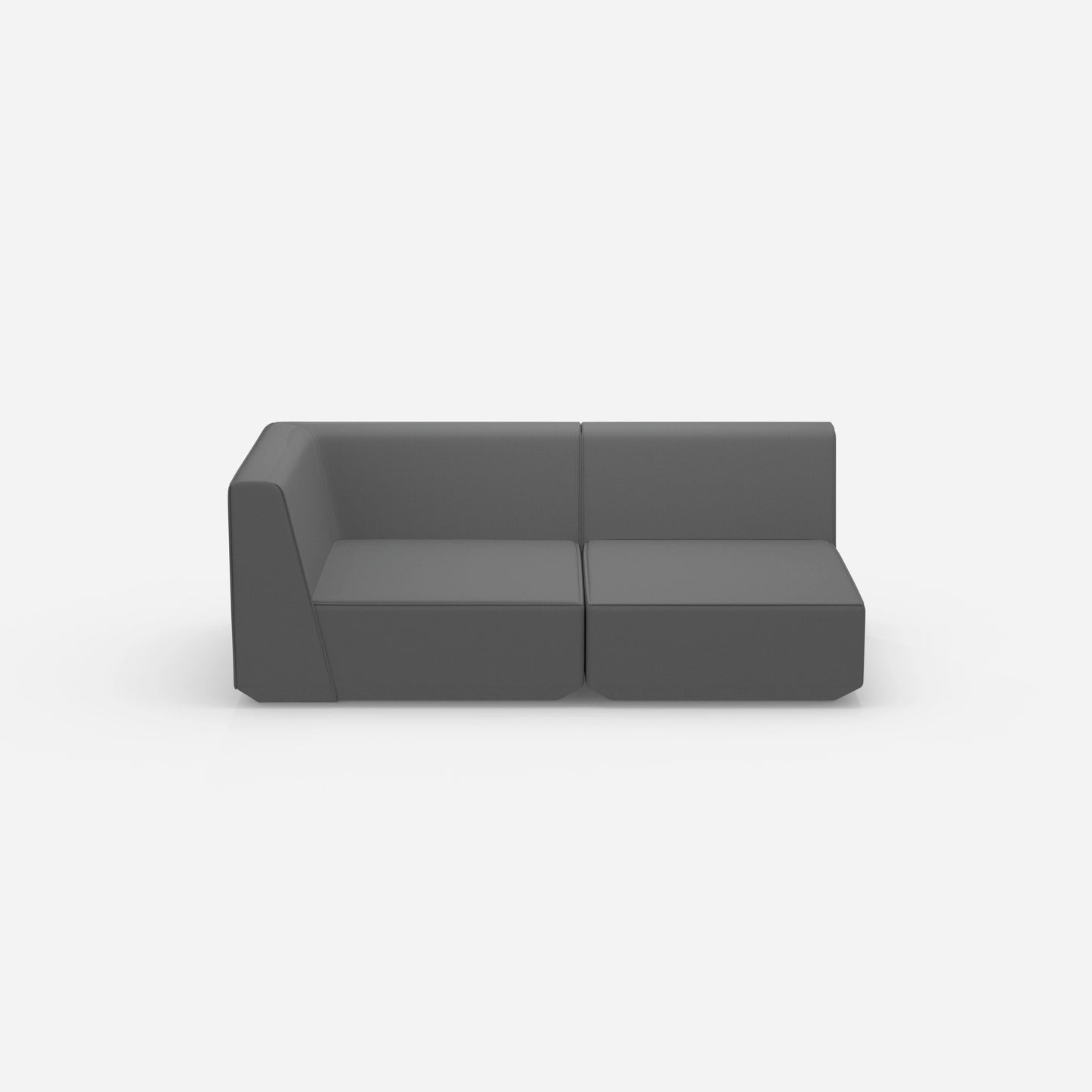 grey modular sofa 180 cm wide from the front