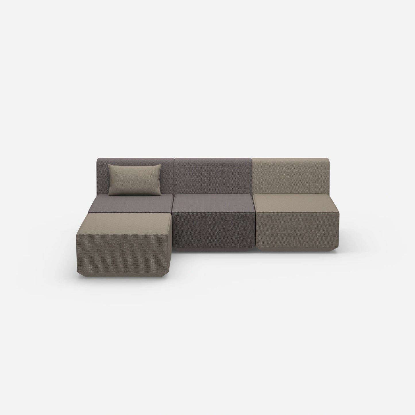 Grey 3 seater sofa from the front