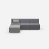 Grey 3 seater sofa from the front