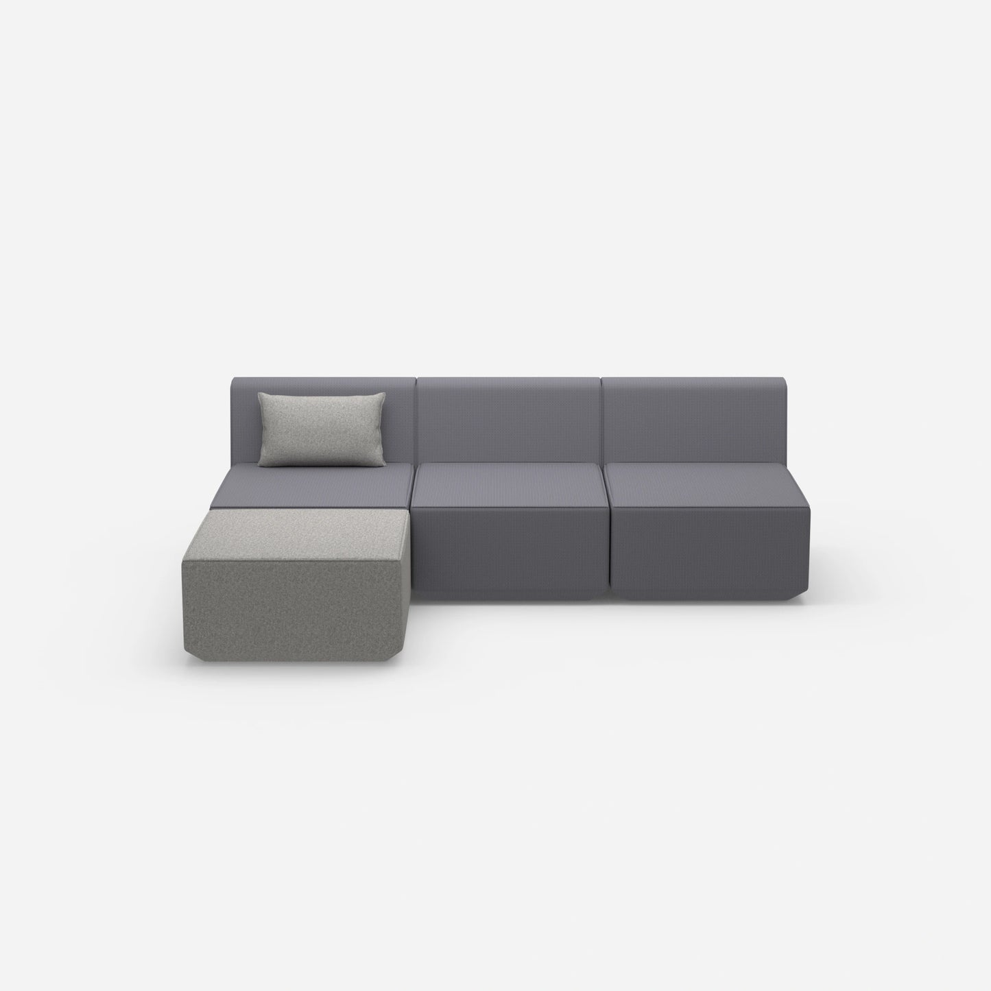 Grey 3 seater sofa from the front