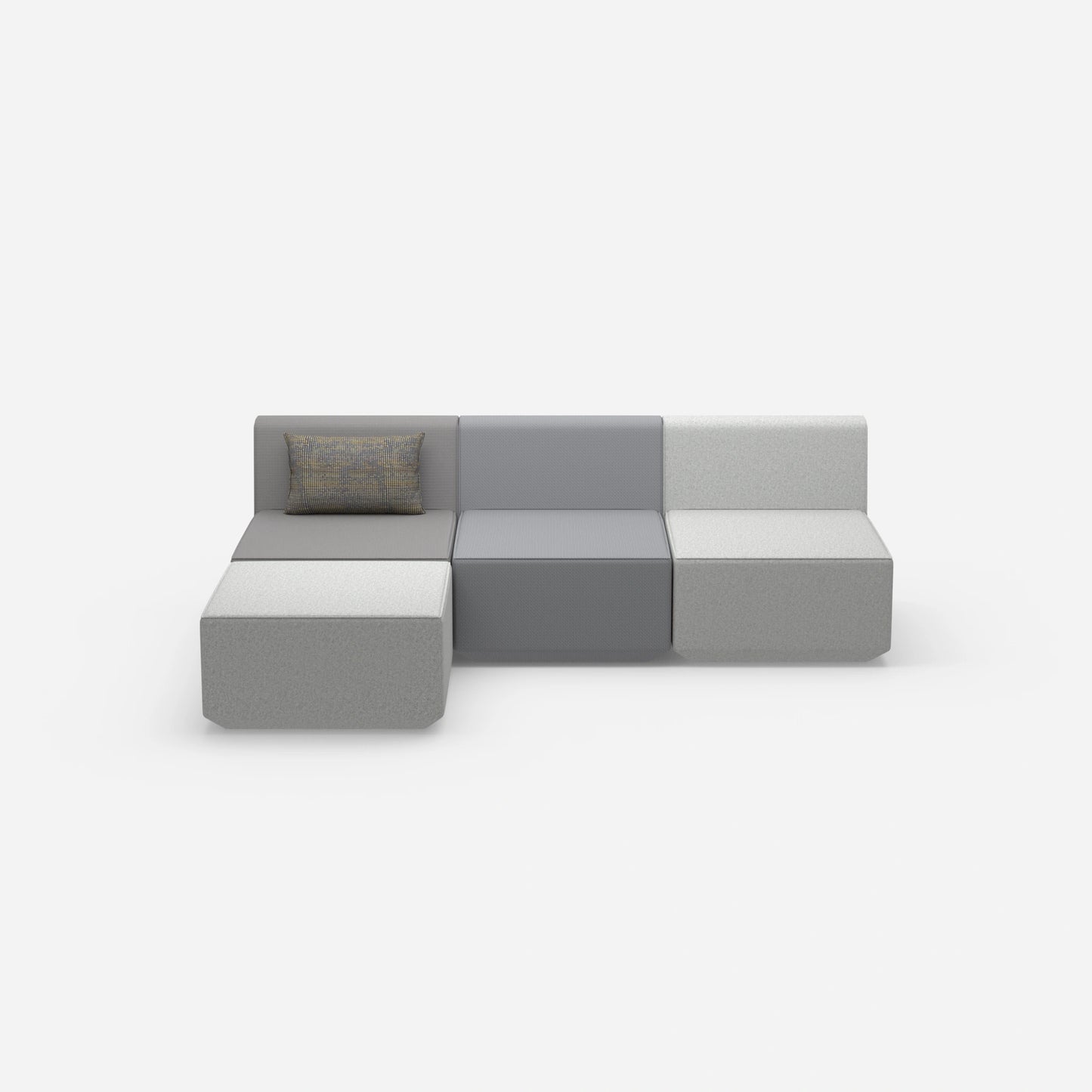 Grey 3 seater sofa from the front