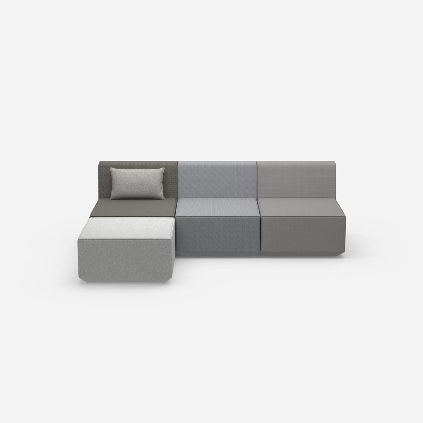 Grey 3 seater sofa from the front