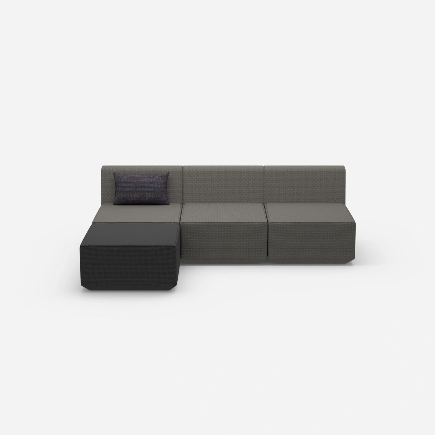 Grey 3 seater sofa from the front
