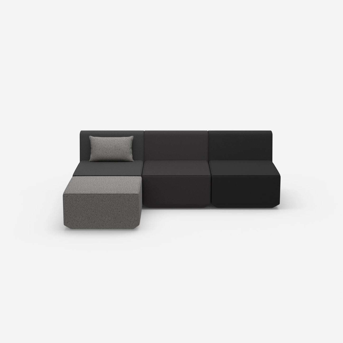 Grey 3 seater sofa from the front