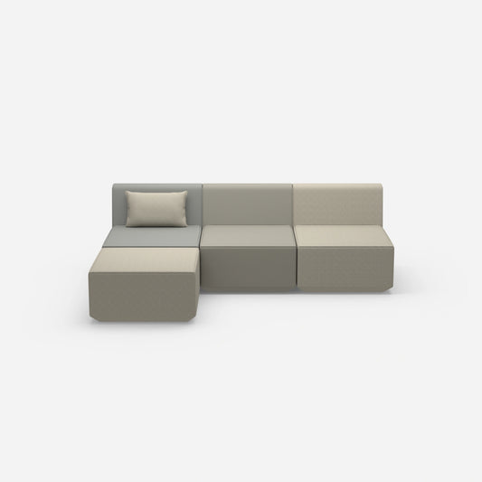 Grey 3 seater sofa from the front