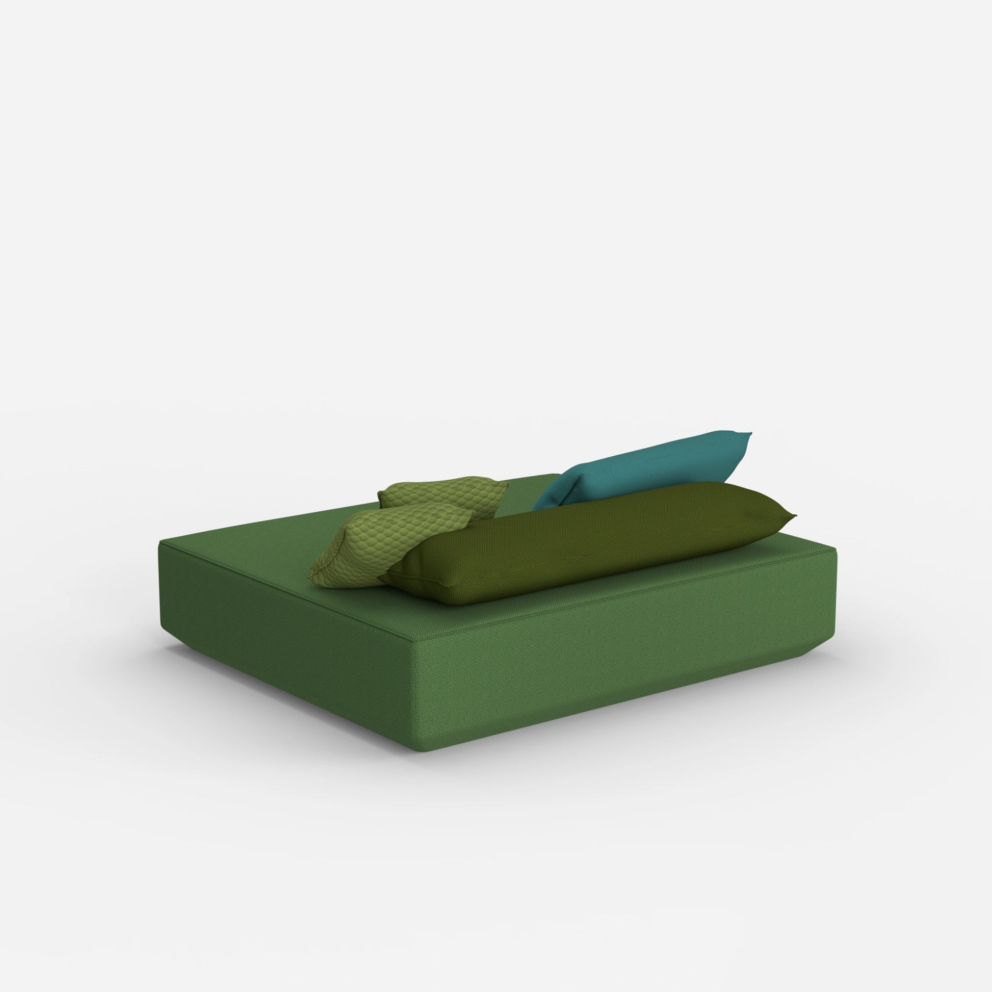 Large pouf module from behind