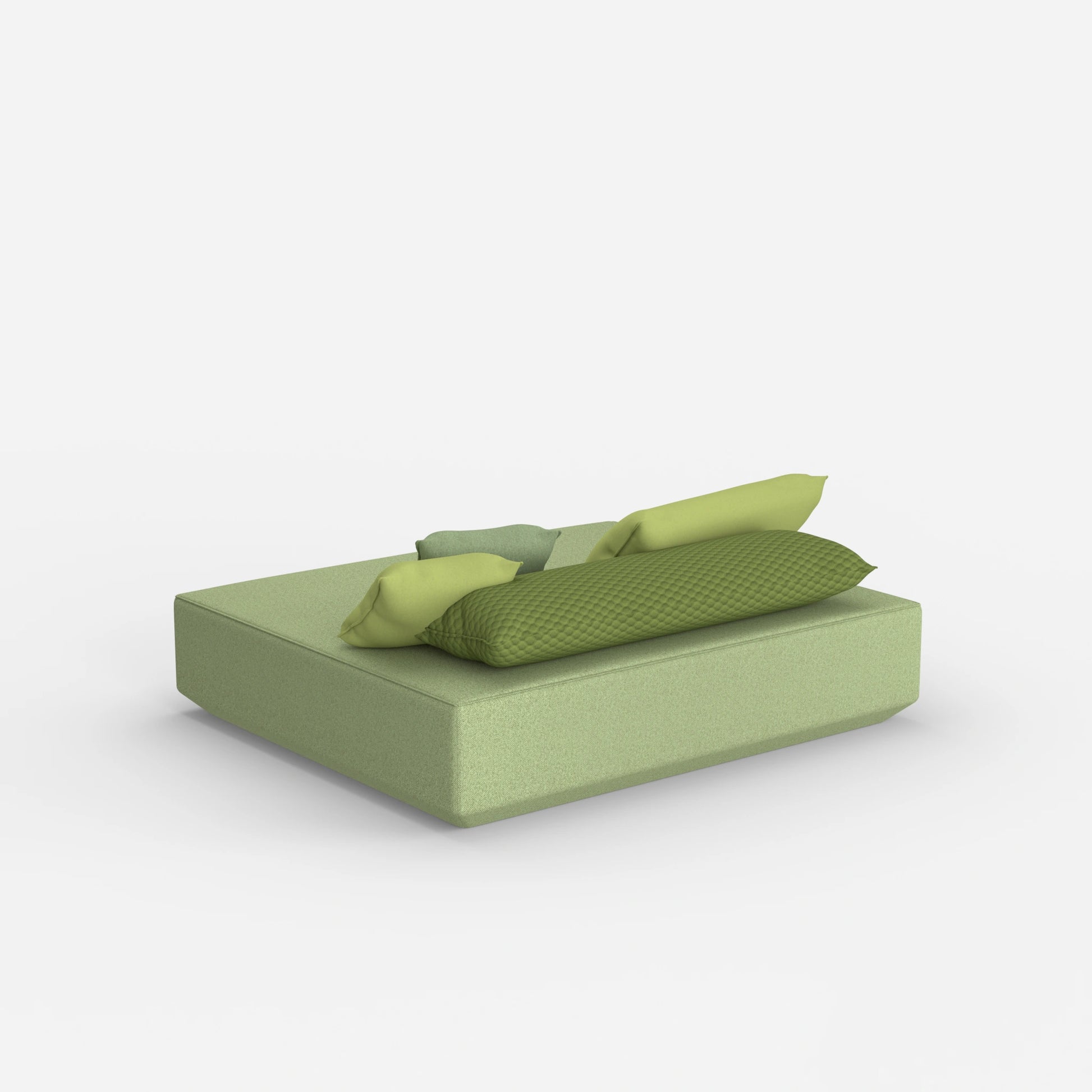 Large pouf module from behind