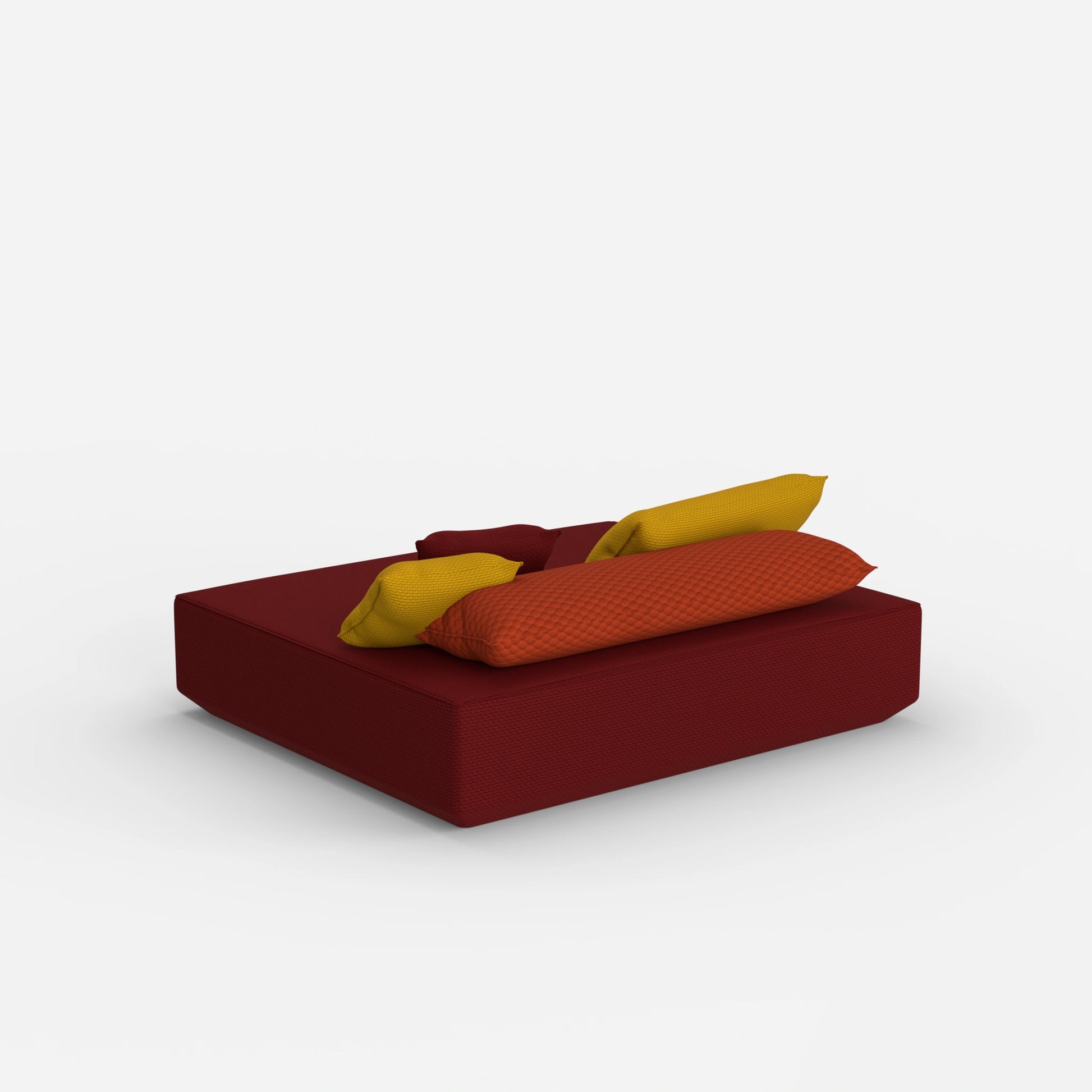 Large pouf module from behind