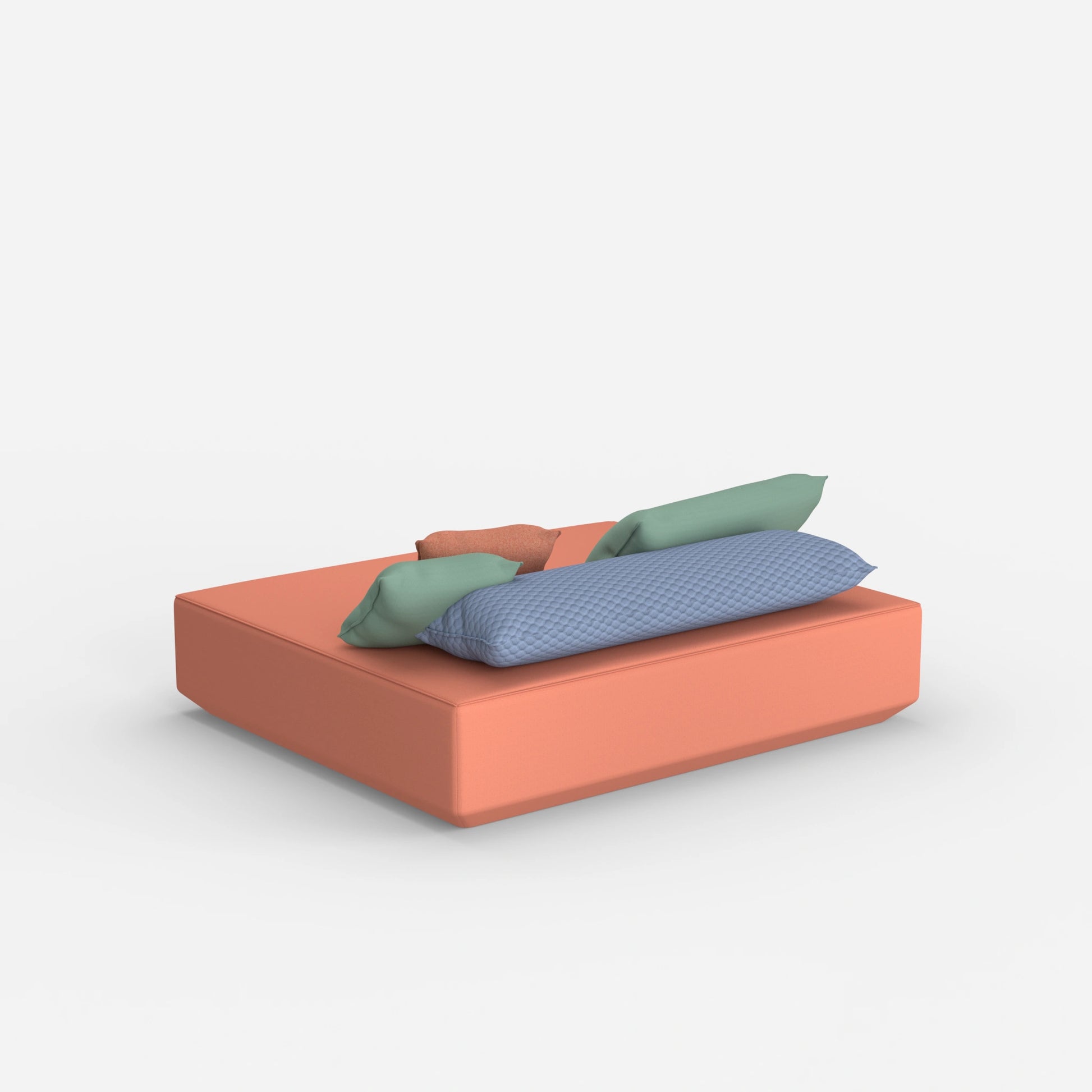 Large pouf module from behind