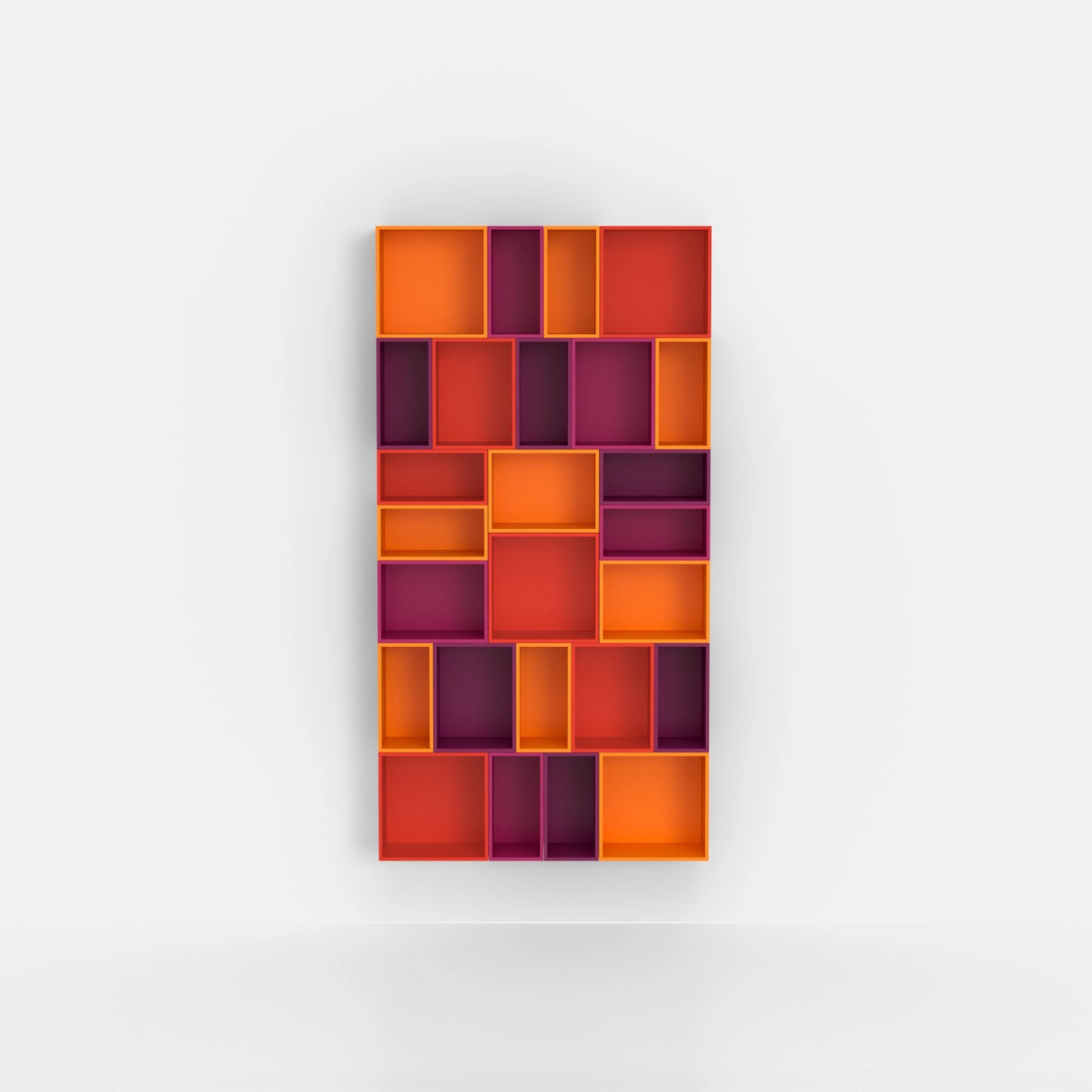 Wall-mounted shelving RK010 from the front